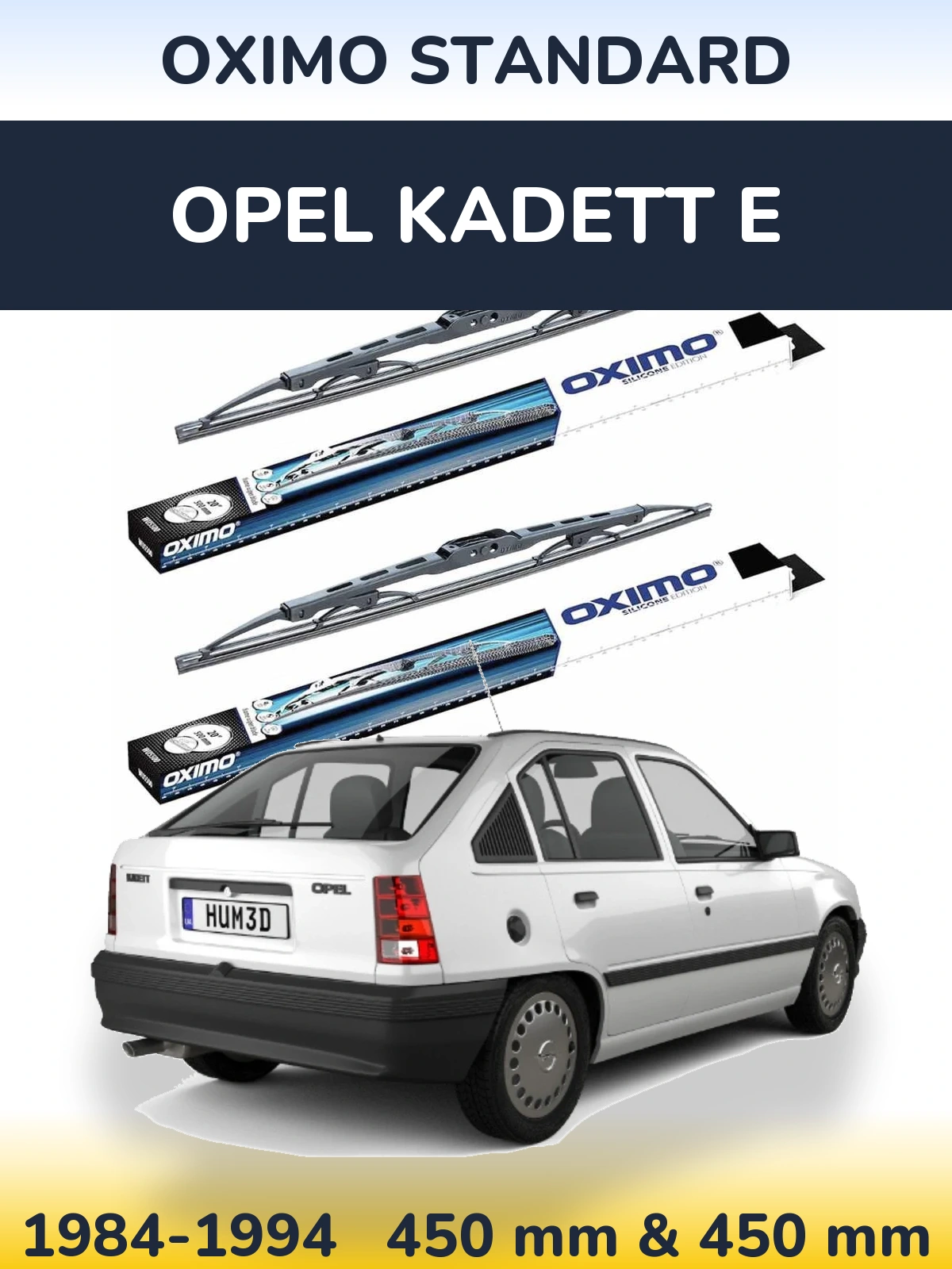 Komplet przednich wycieraczek Oximo Standard 450 & 450 mm do Opel Kadett E 1984-1994