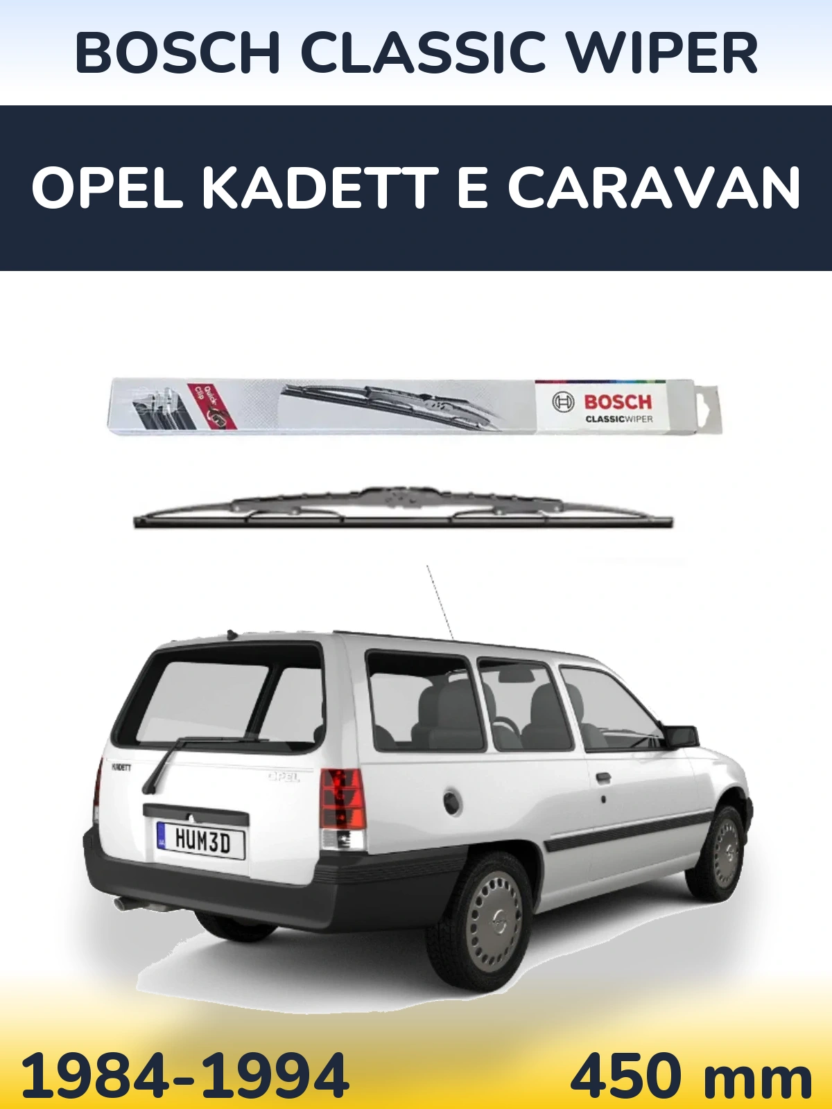 Tylna wycieraczka BOSCH Classic Wiper 450 mm do Opel Kadett E Caravan 1984-1994