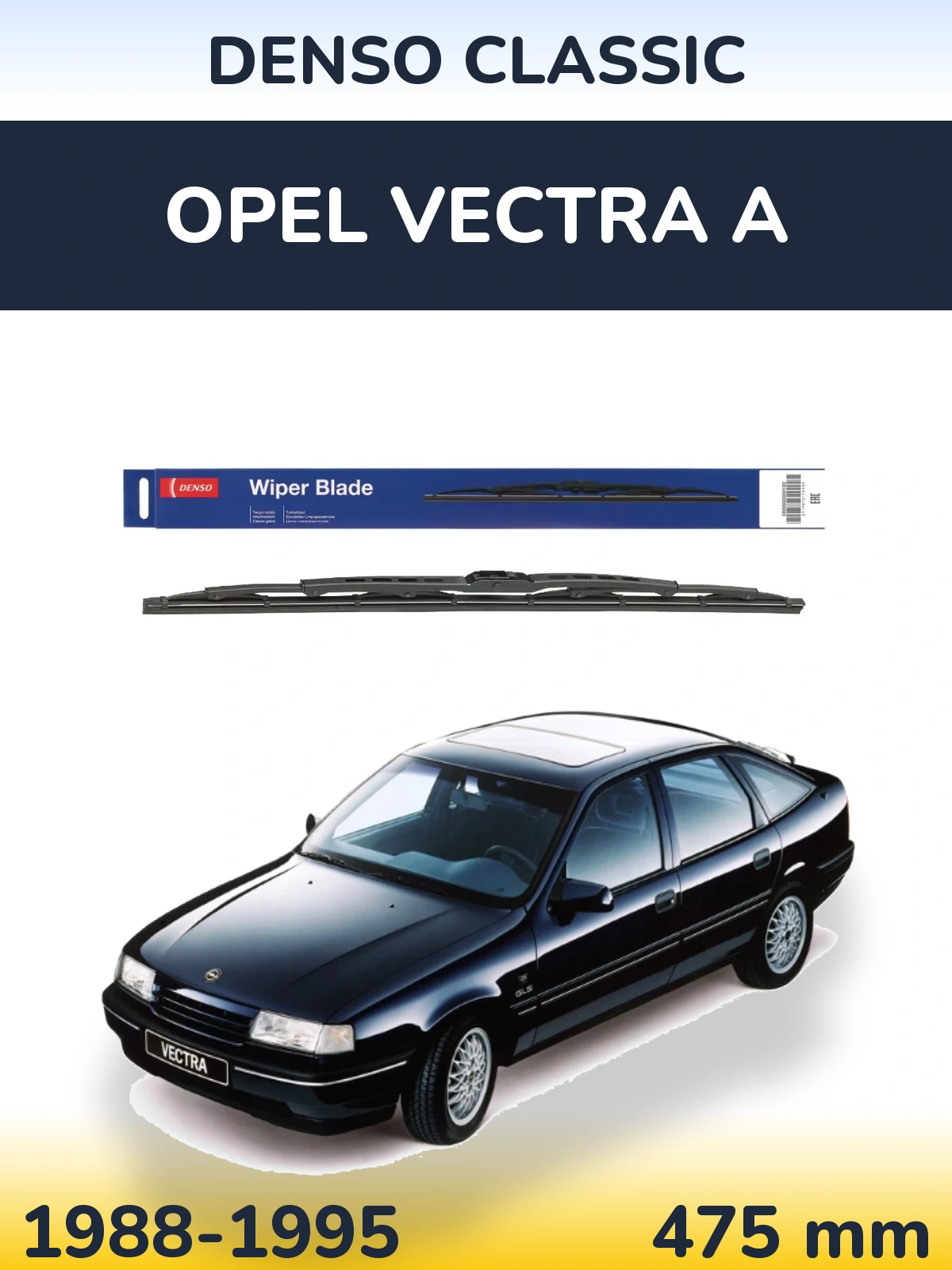 Tylna wycieraczka Denso Classic 475 mm do Opel Vectra A 1988-1995
