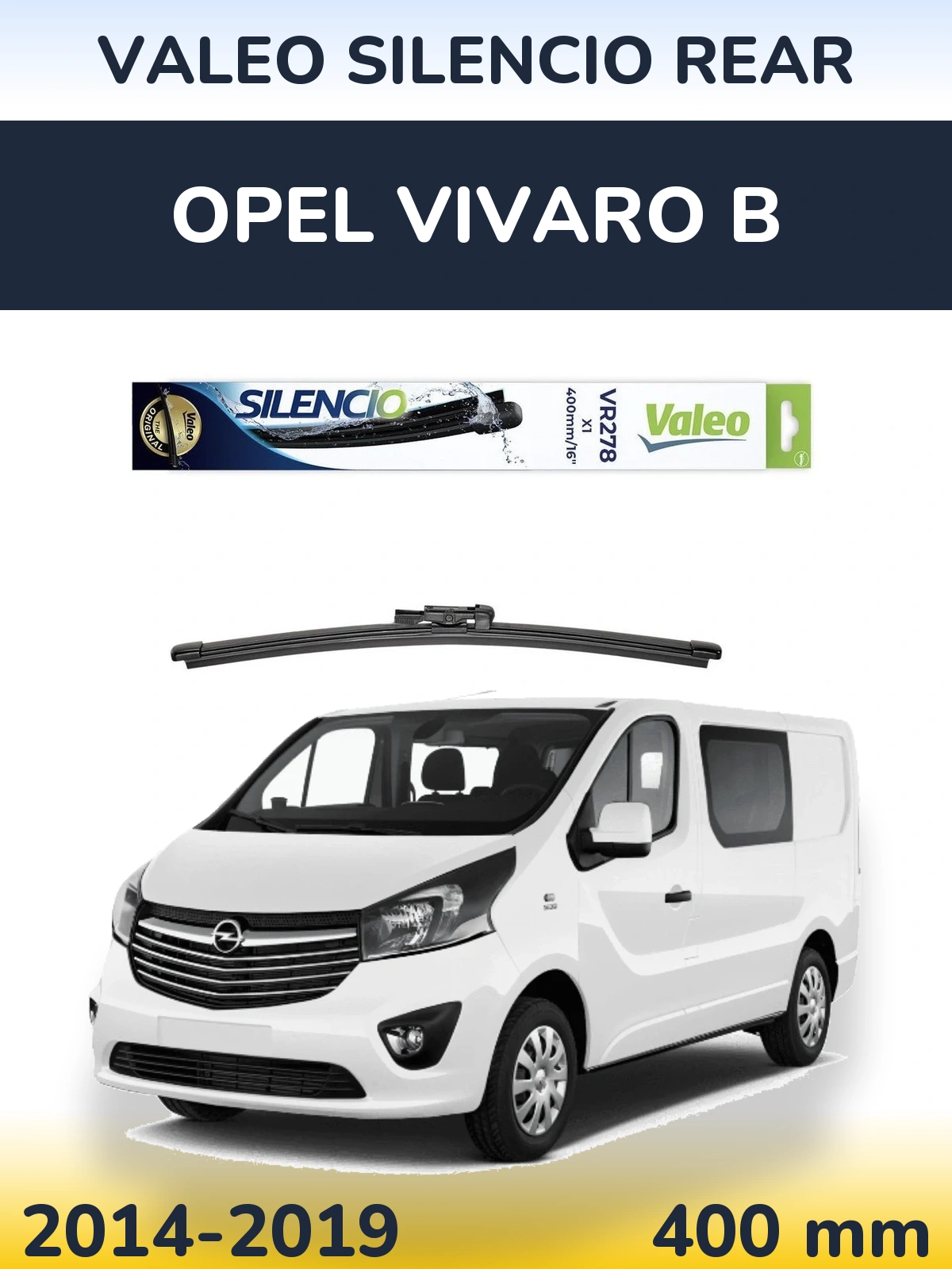Tylna wycieraczka Valeo Silencio Rear 400 mm do Opel Vivaro B 2014-2019