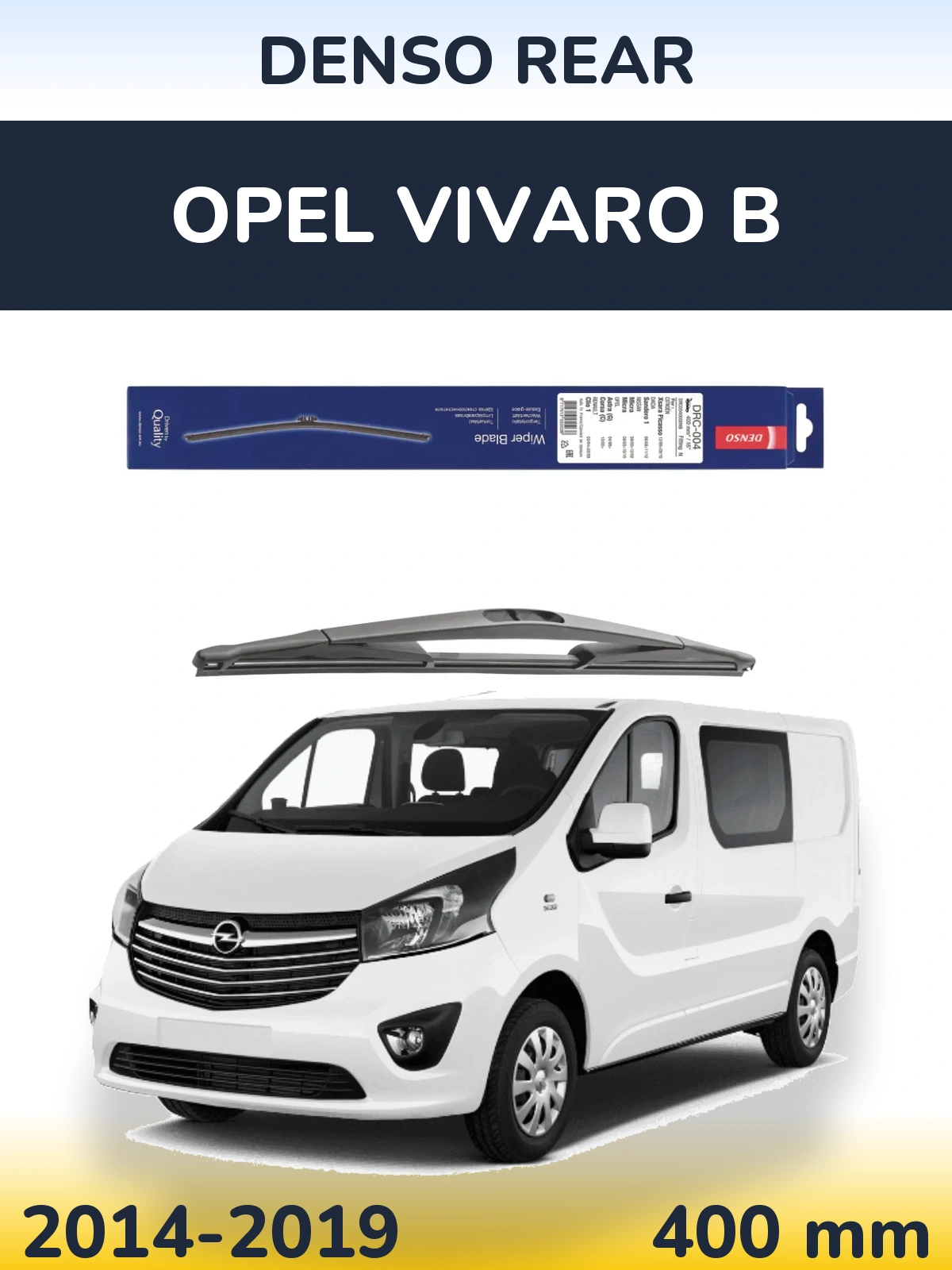 Rear wiper blade Denso Rear 400 mm for Opel Vivaro B 2014-2019