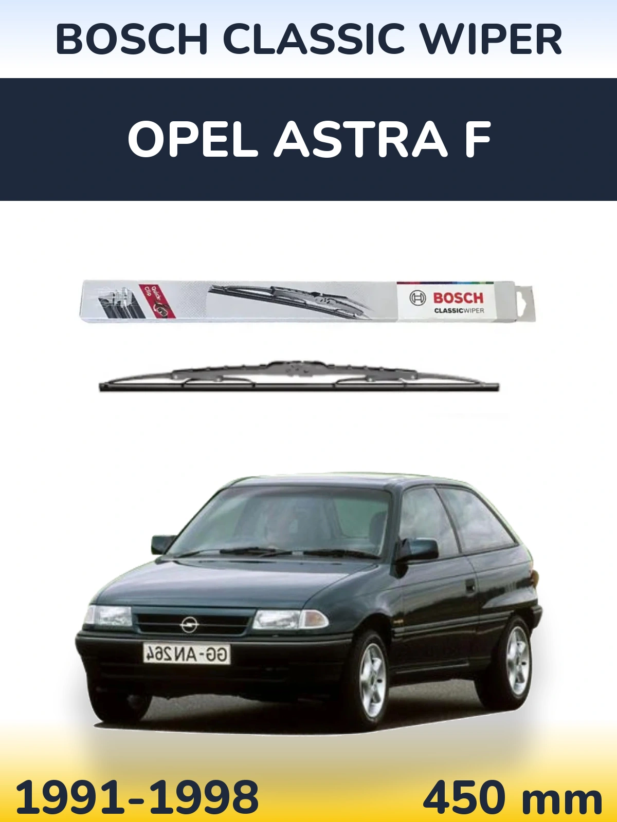 Tylna wycieraczka BOSCH Classic Wiper 450 mm do Opel Astra F 1991-1998