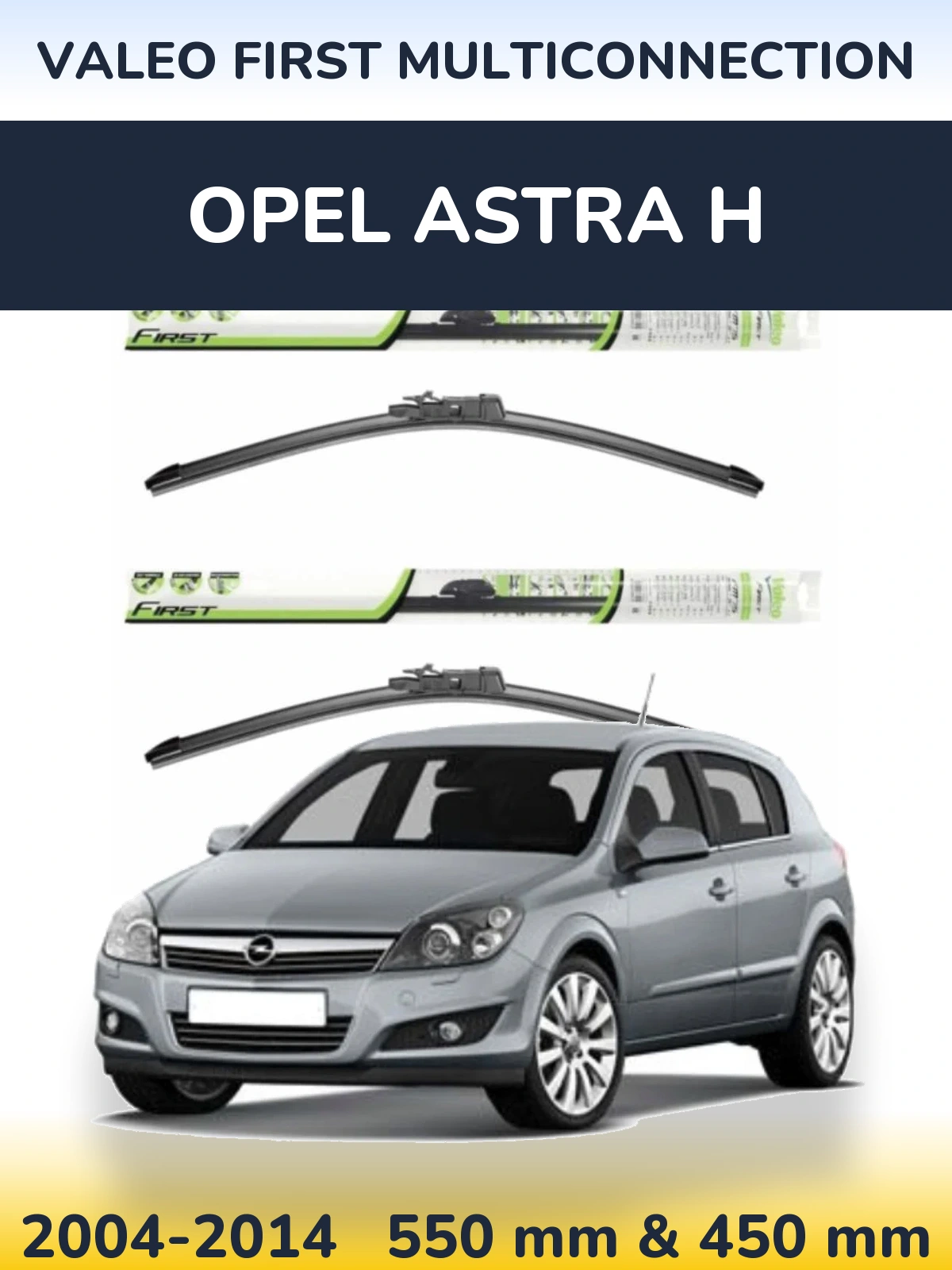 Комплект передних дворников Valeo First MultiConnection 550 & 450 мм для Opel Astra H 2004-2014