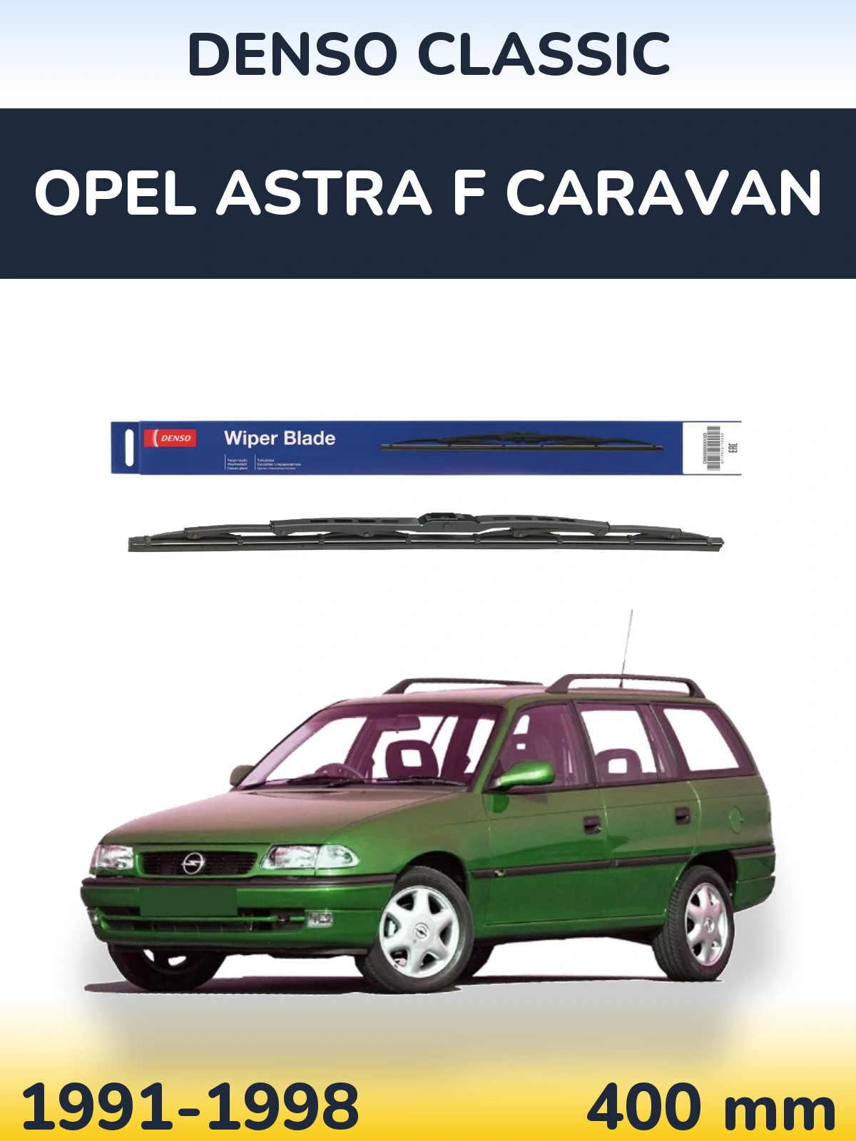 Tylna wycieraczka Denso Classic 400 mm do Opel Astra F Caravan 1991-1998