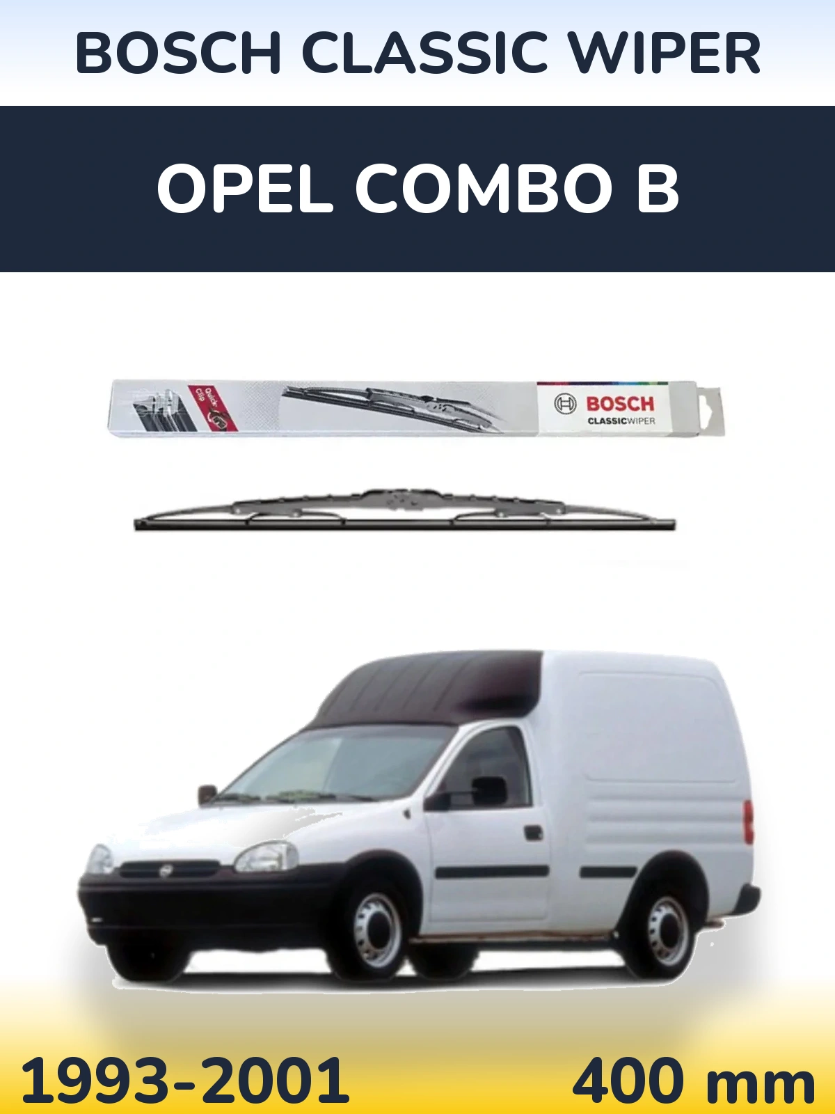 Tylna wycieraczka BOSCH Classic Wiper 400 mm do Opel Combo B 1993-2001