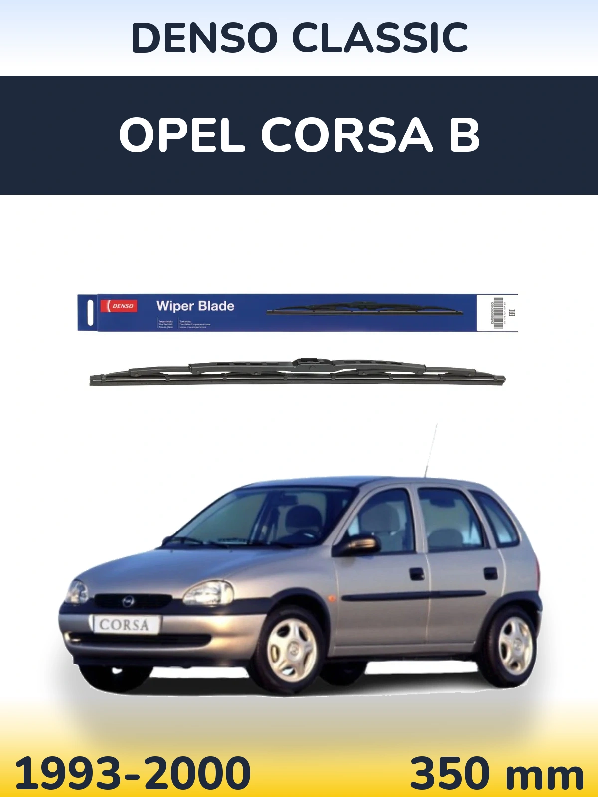 Rear wiper blade Denso Classic 350 mm for Opel Corsa B 1993-2000