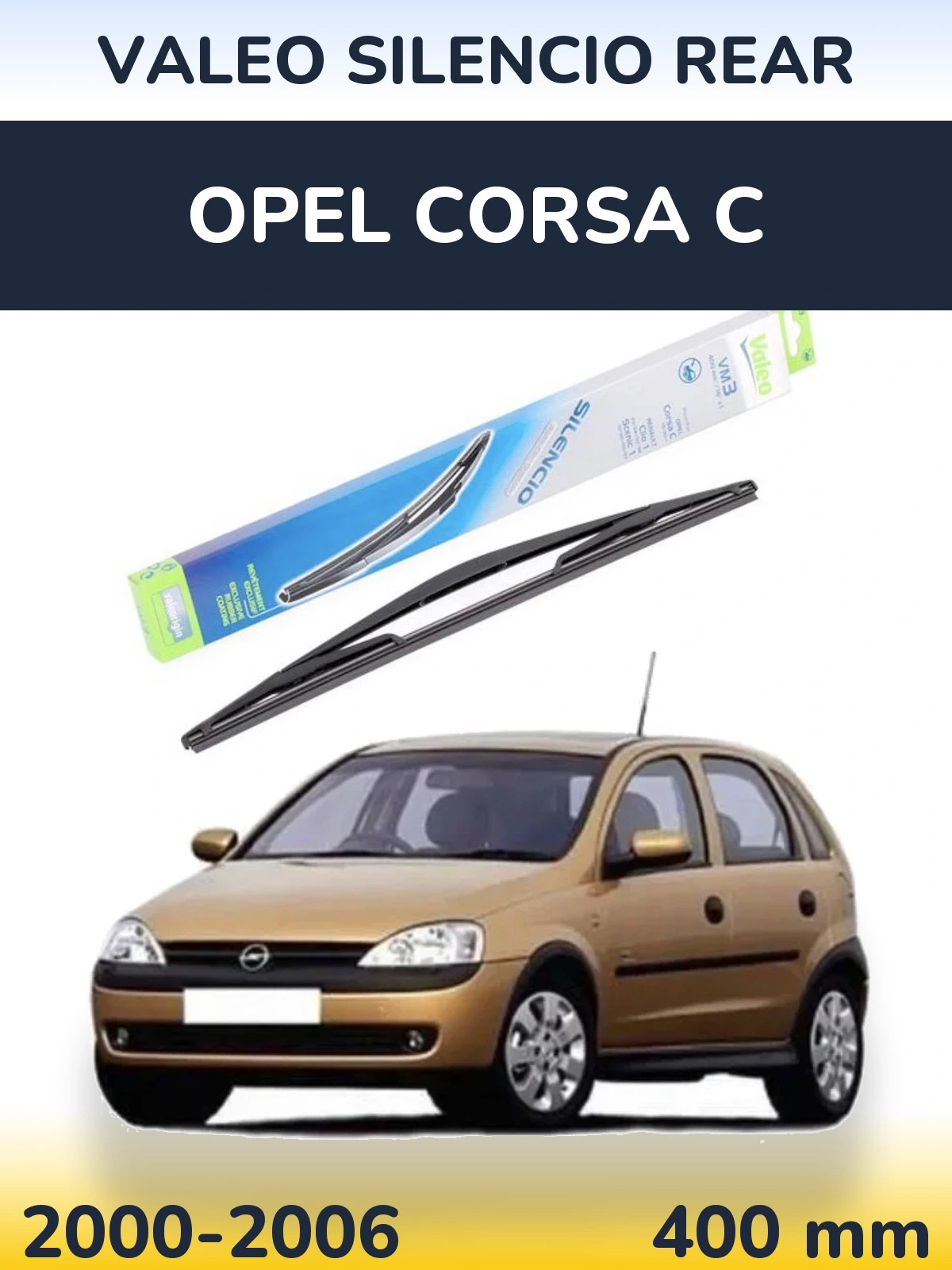 Tylna wycieraczka Valeo Silencio Rear 400 mm do Opel Corsa C 2000-2006