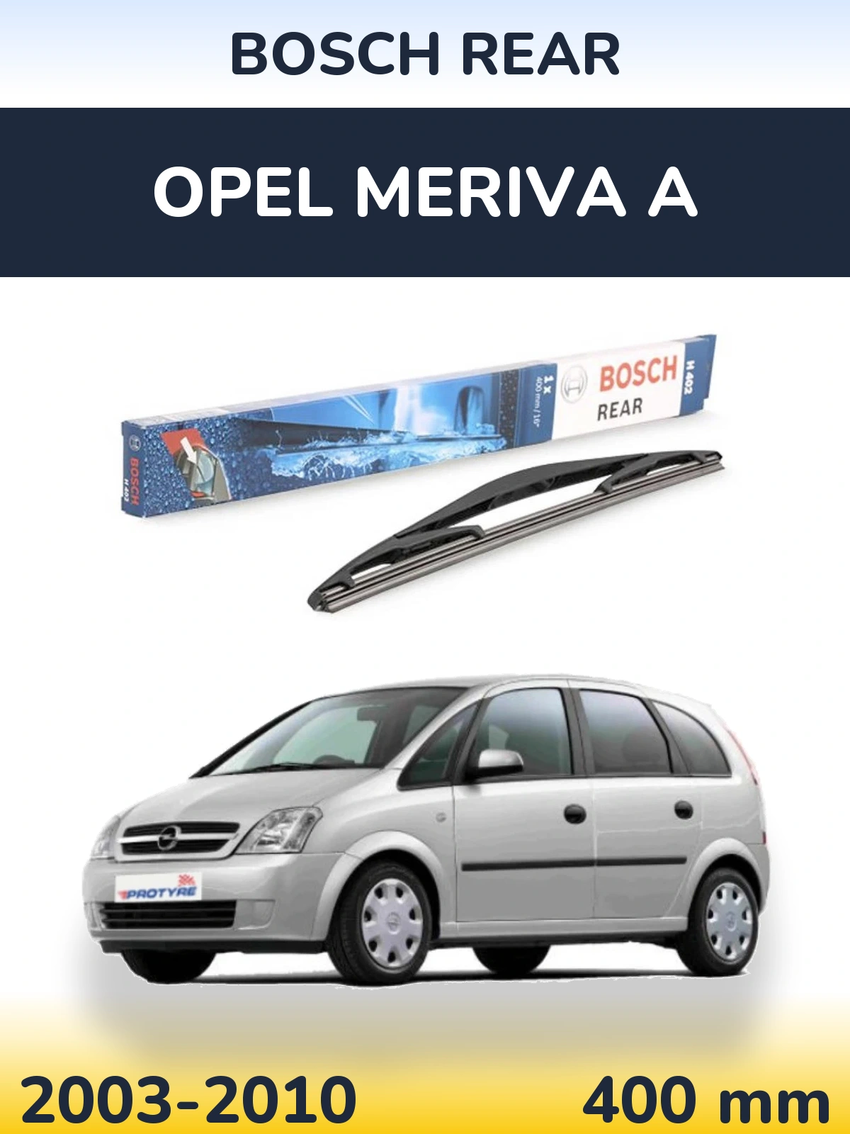 Tylna wycieraczka BOSCH Rear 400 mm do Opel Meriva A 2003-2010