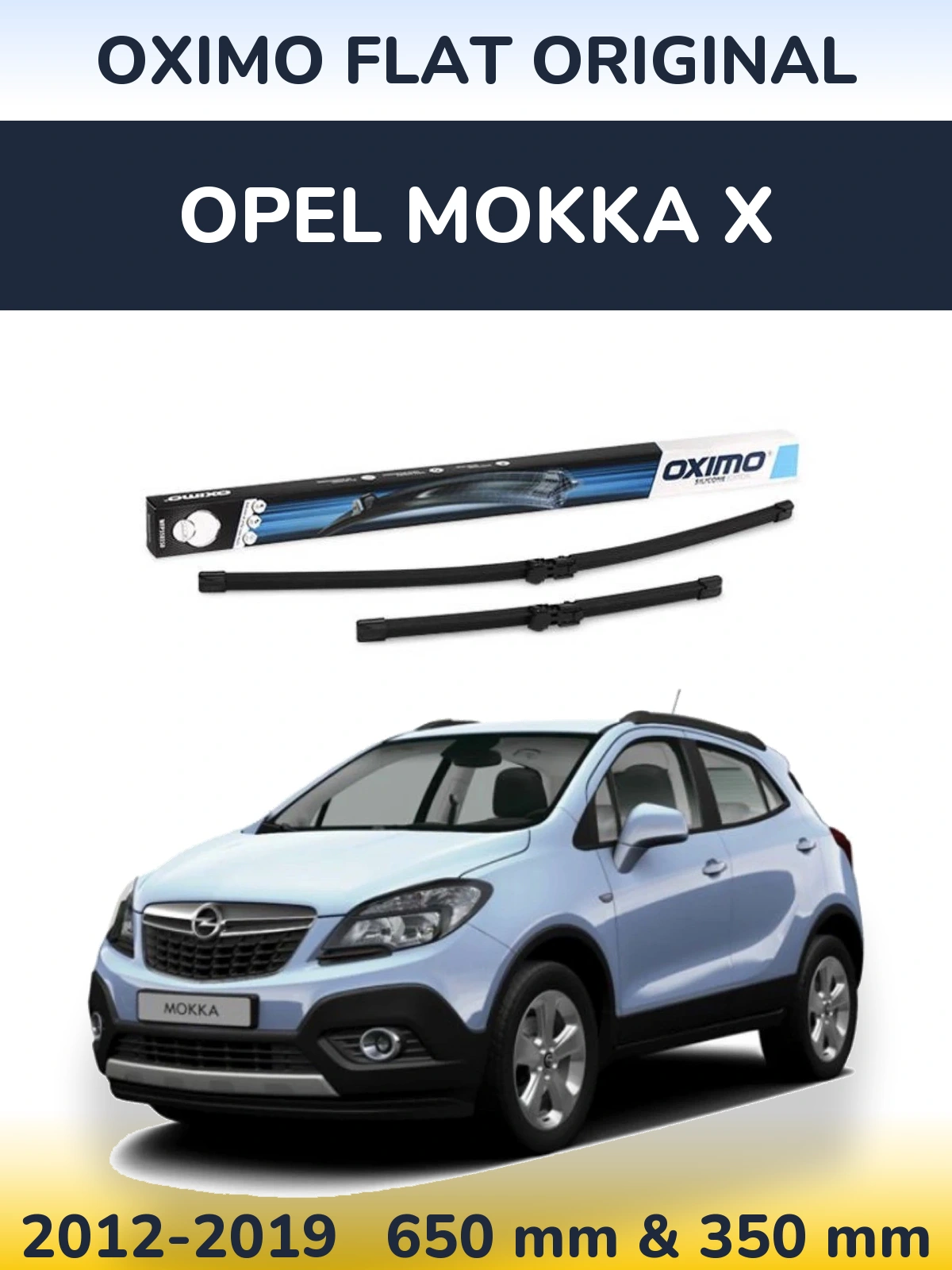 Komplet przednich wycieraczek Oximo Flat Original 650 & 350 mm do Opel Mokka X 2012-2019