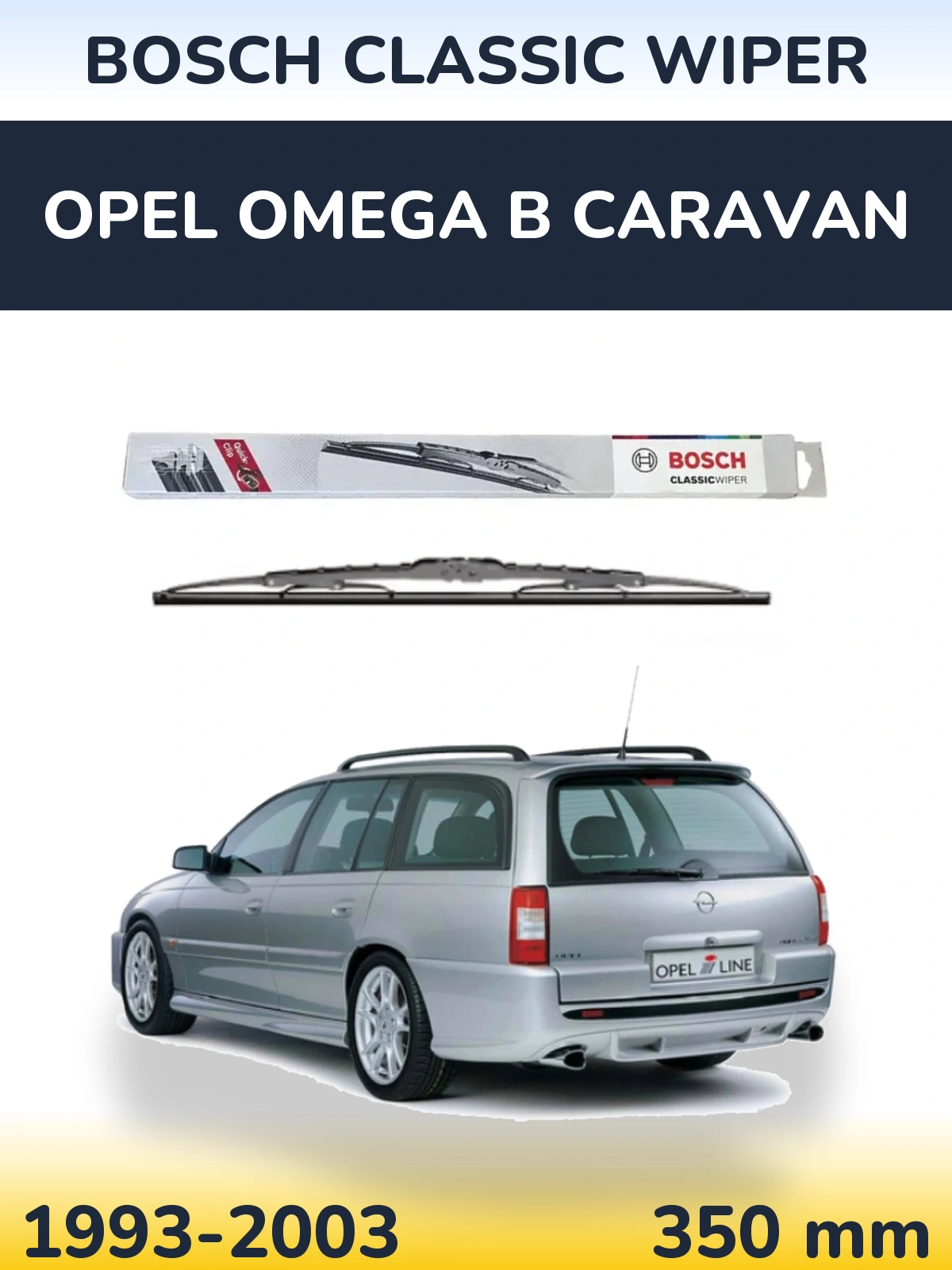 Tylna wycieraczka BOSCH Classic Wiper 340 mm do Opel Omega B Caravan 1993-2003