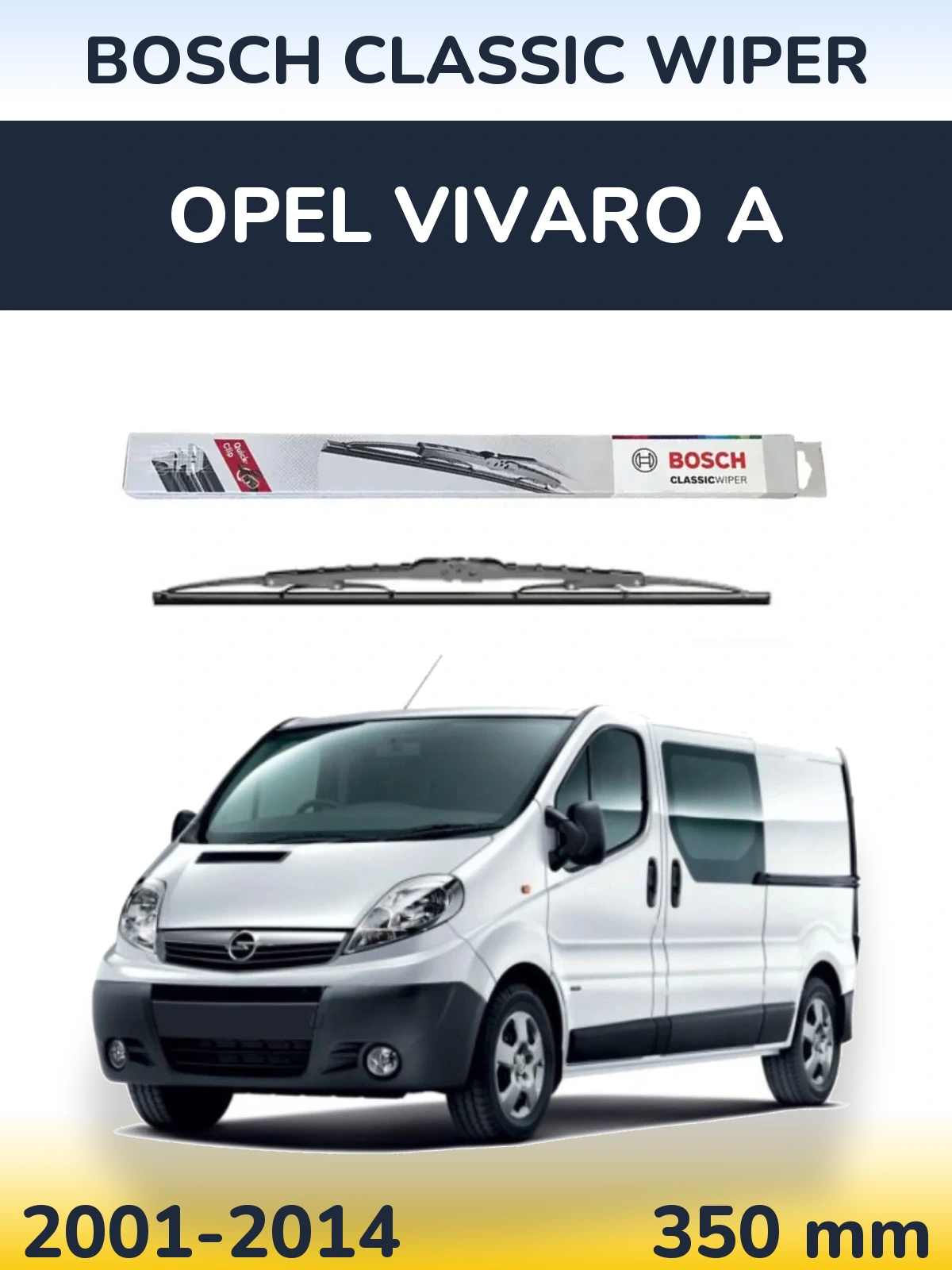 Tylna wycieraczka BOSCH Classic Wiper 340 mm do Opel Vivaro A 2001-2014