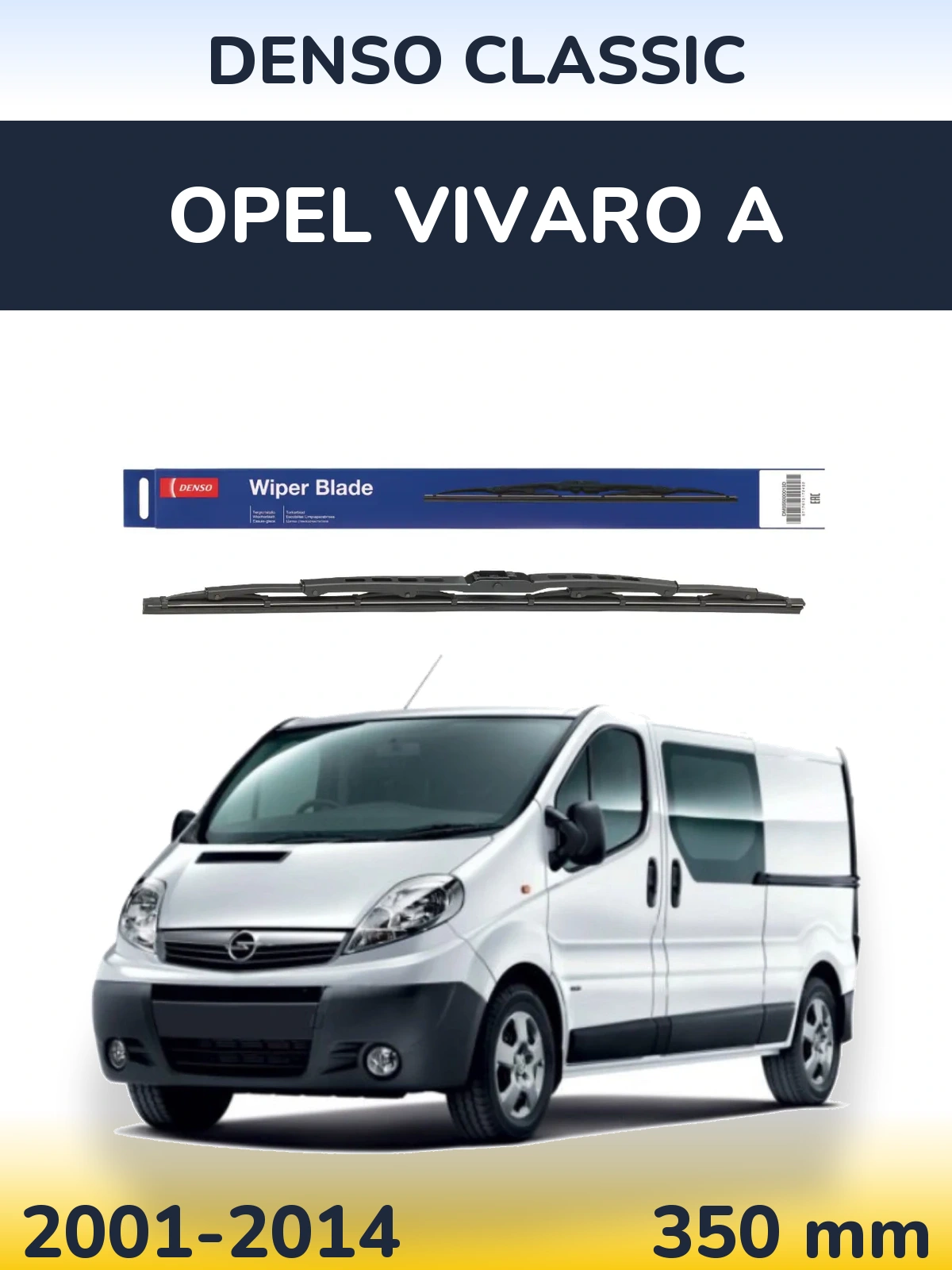 Tylna wycieraczka Denso Classic 350 mm do Opel Vivaro A 2001-2014