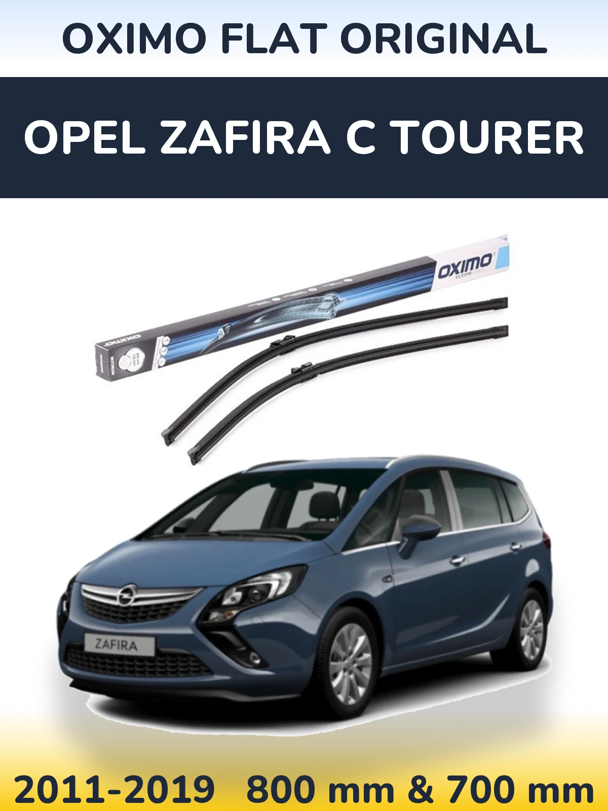 Komplet przednich wycieraczek Oximo Flat Original 800 & 700 mm do Opel Zafira C Tourer 2011-2019