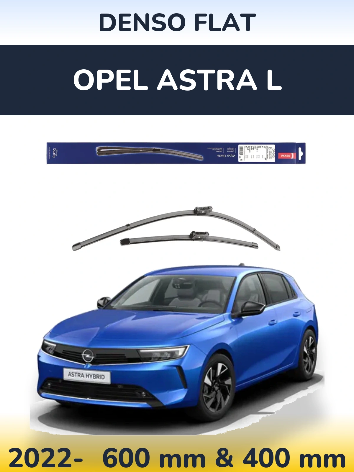 Komplet przednich wycieraczek Denso Flat 600 & 380 mm do Opel Astra L 2022-2026