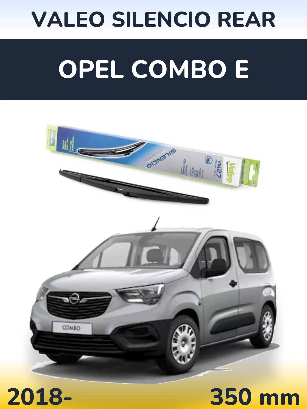 Задний дворник Valeo Silencio Rear 350 мм для Opel Combo E 2018-2026
