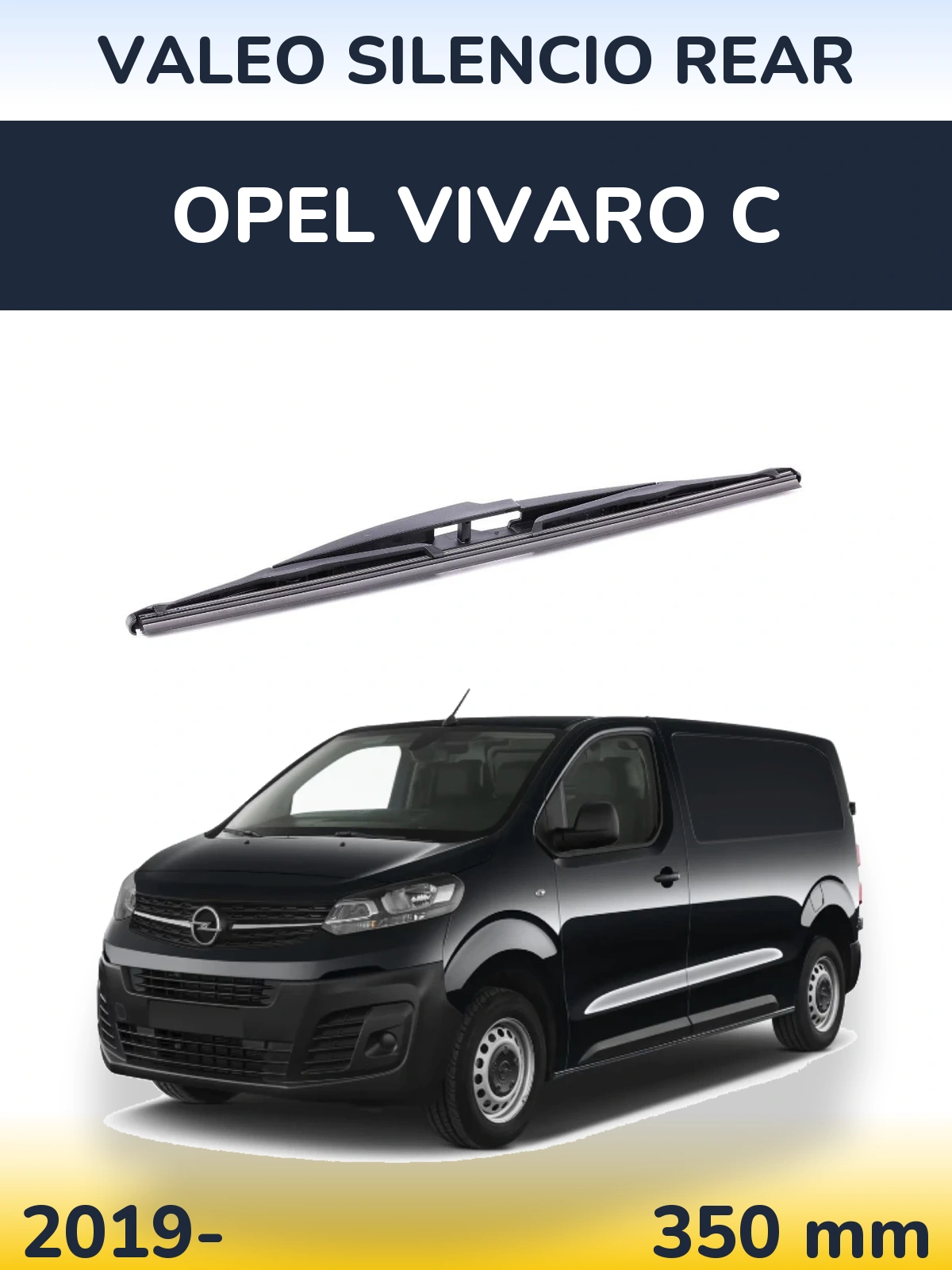 Rear wiper blade Valeo Silencio Rear 350 mm for Opel Vivaro C 2019-2026