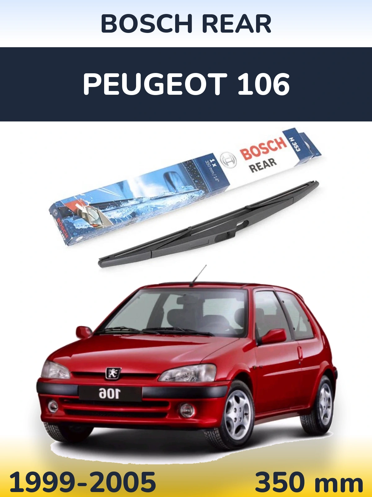 Tylna wycieraczka BOSCH Rear 350 mm do Peugeot 106 1999-2005