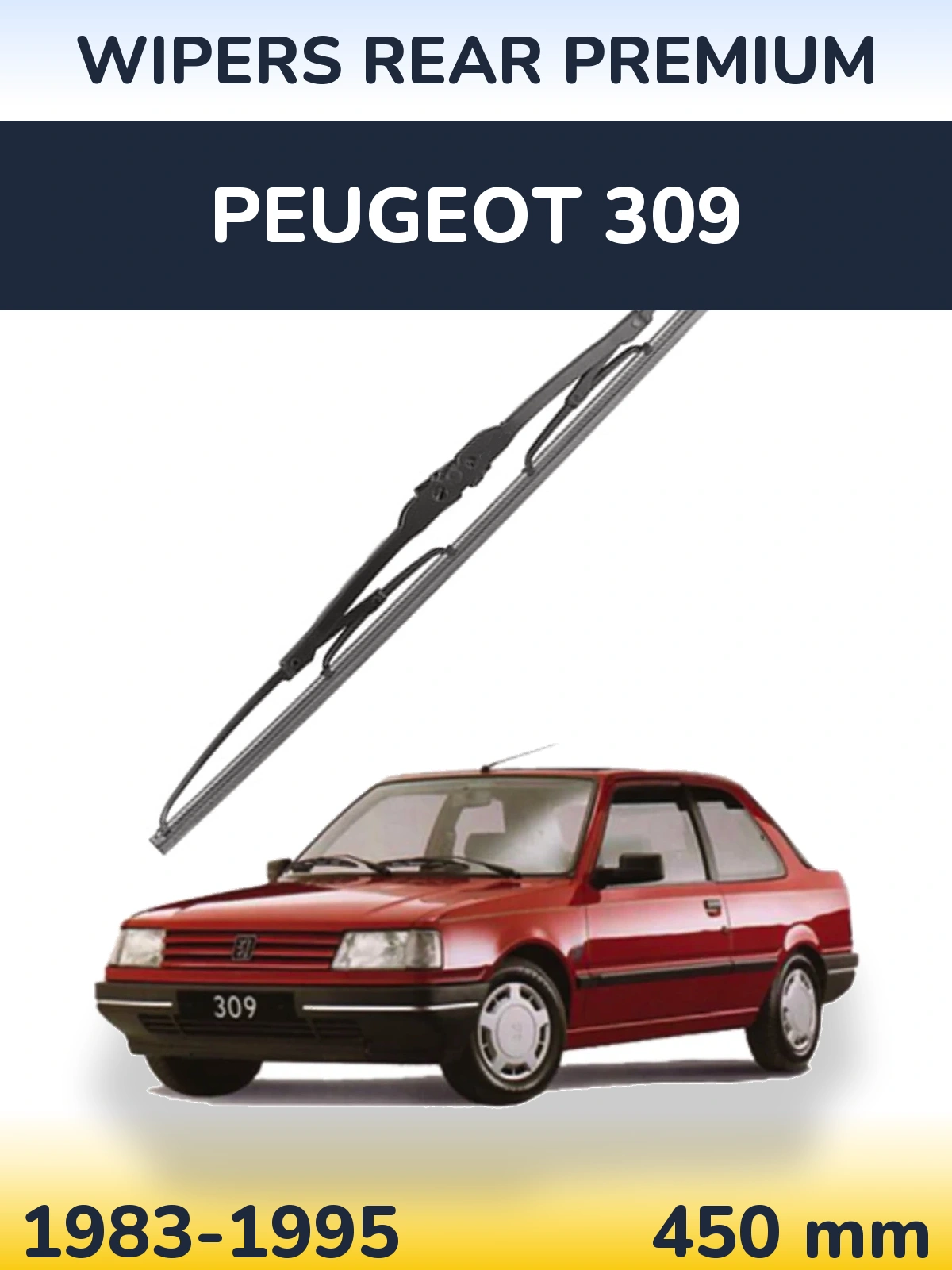 Tylna wycieraczka WIPERS REAR PREMIUM 450 mm do Peugeot 309 1983-1995