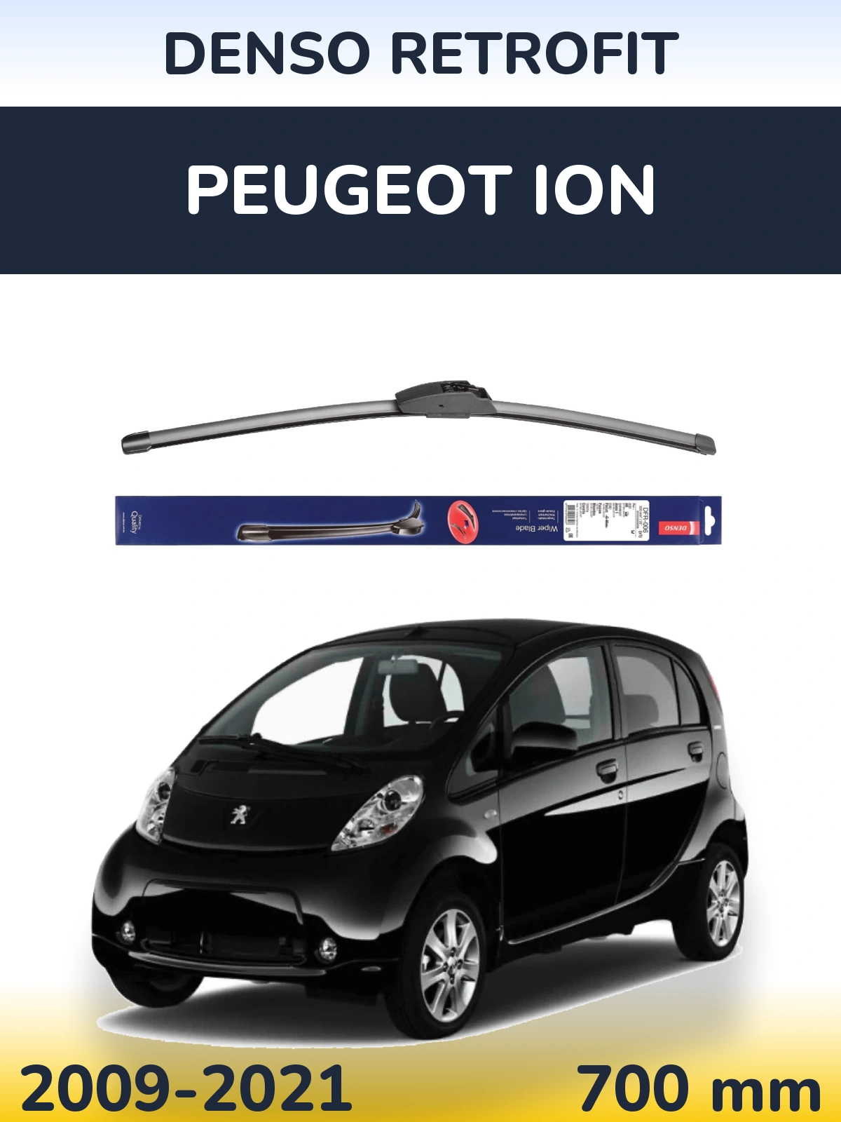 Przednia wycieraczka Denso Retrofit 700 mm do Peugeot iOn 2009-2021