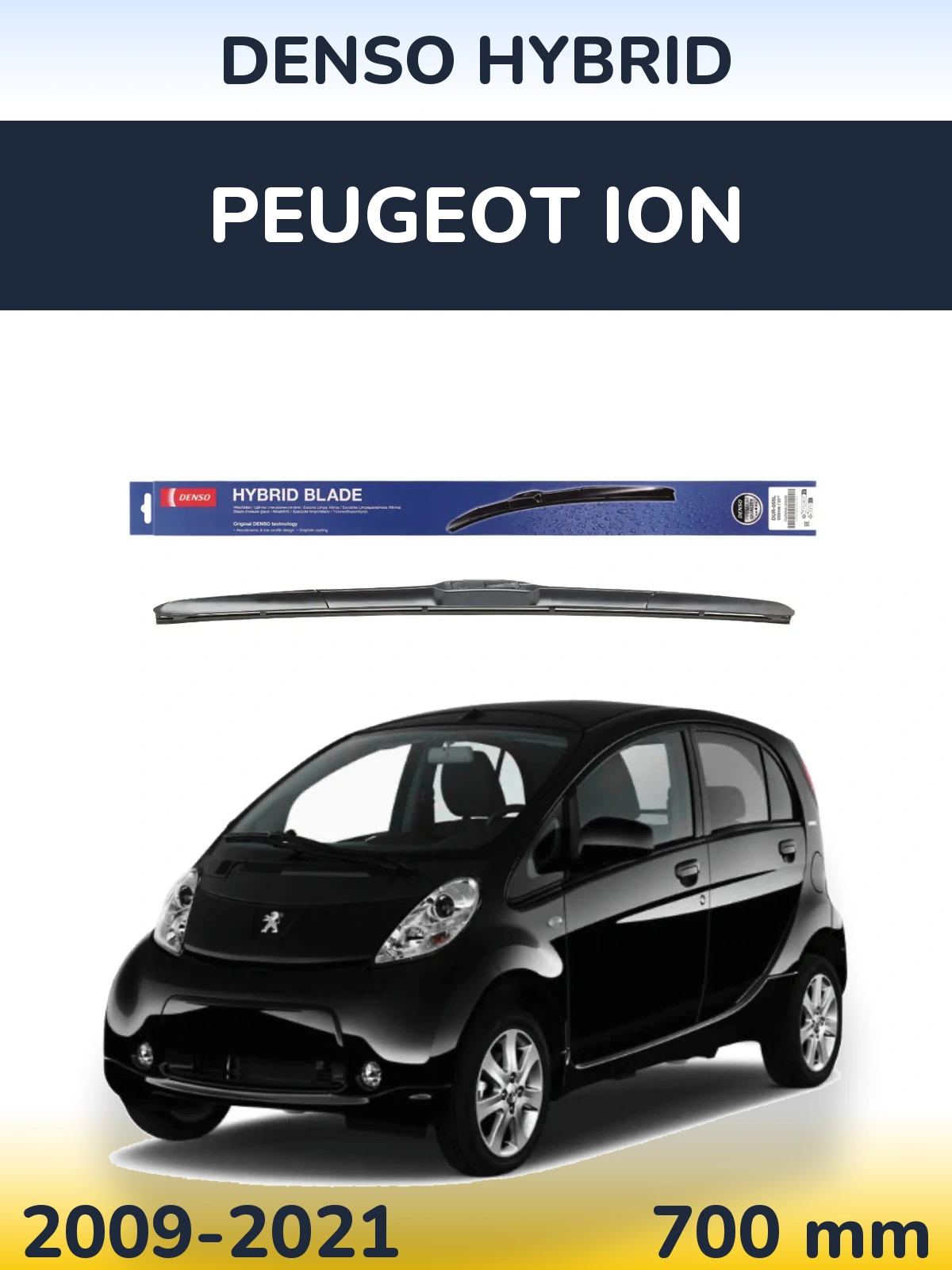 Przednia wycieraczka Denso Hybrid 700 mm do Peugeot iOn 2009-2021