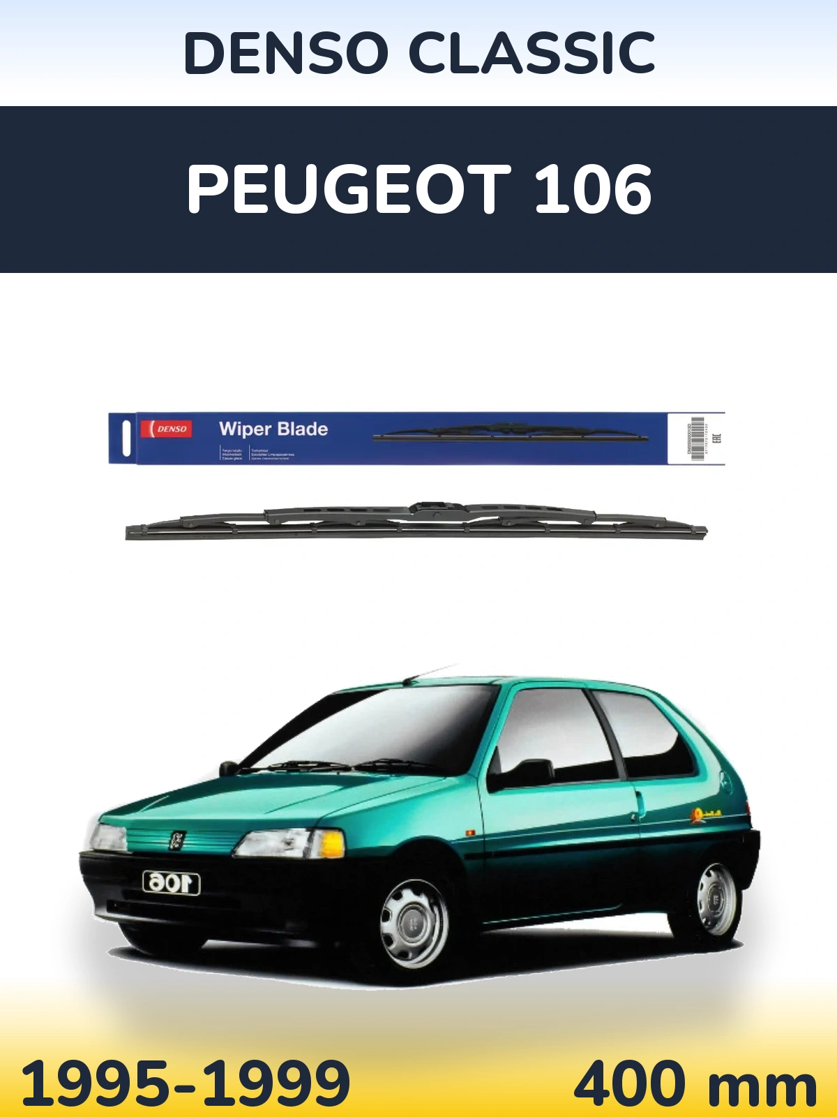 Tylna wycieraczka Denso Classic 400 mm do Peugeot 106 1995-1999