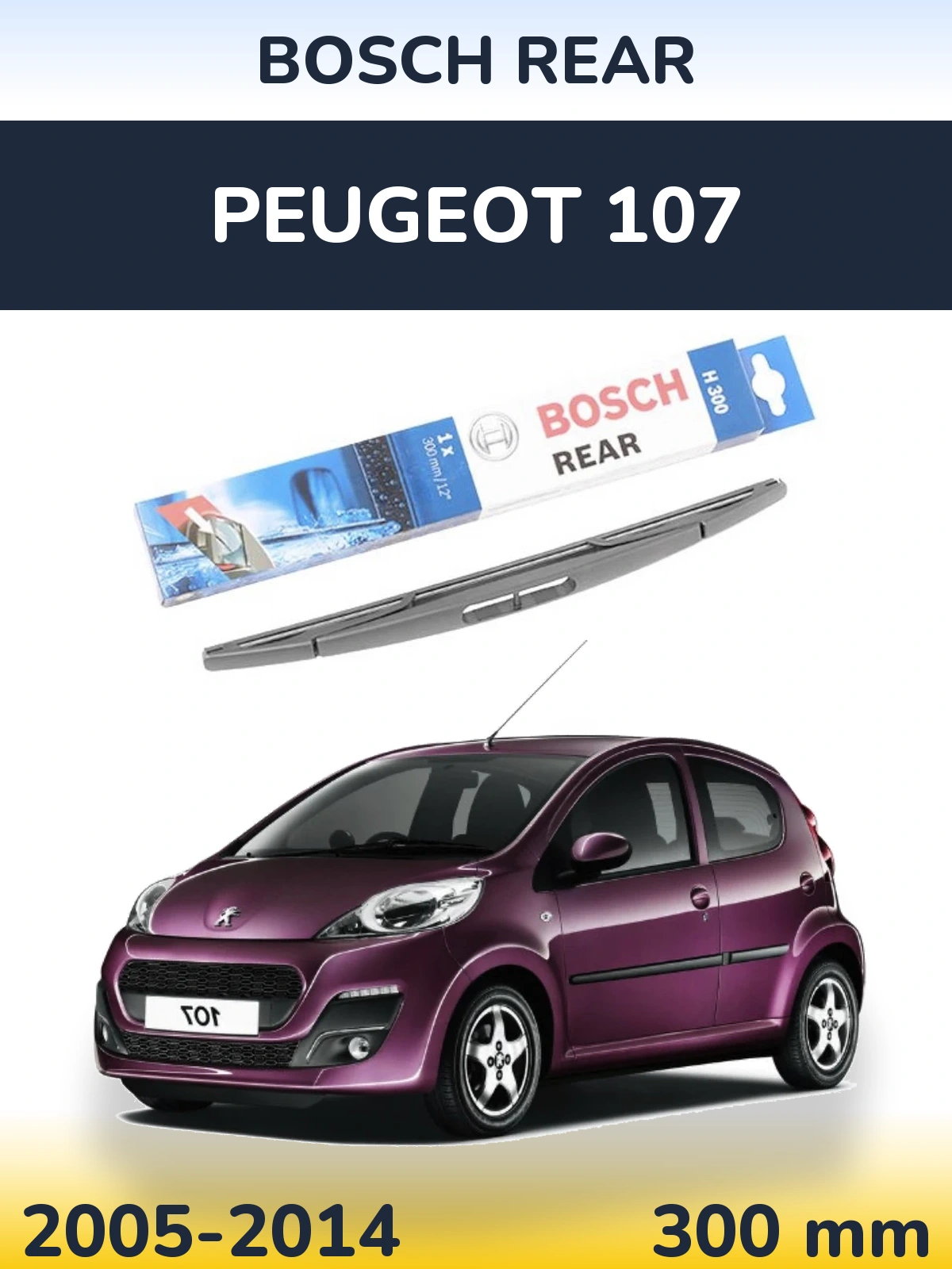 Tylna wycieraczka BOSCH Rear 300 mm do Peugeot 107 2005-2014