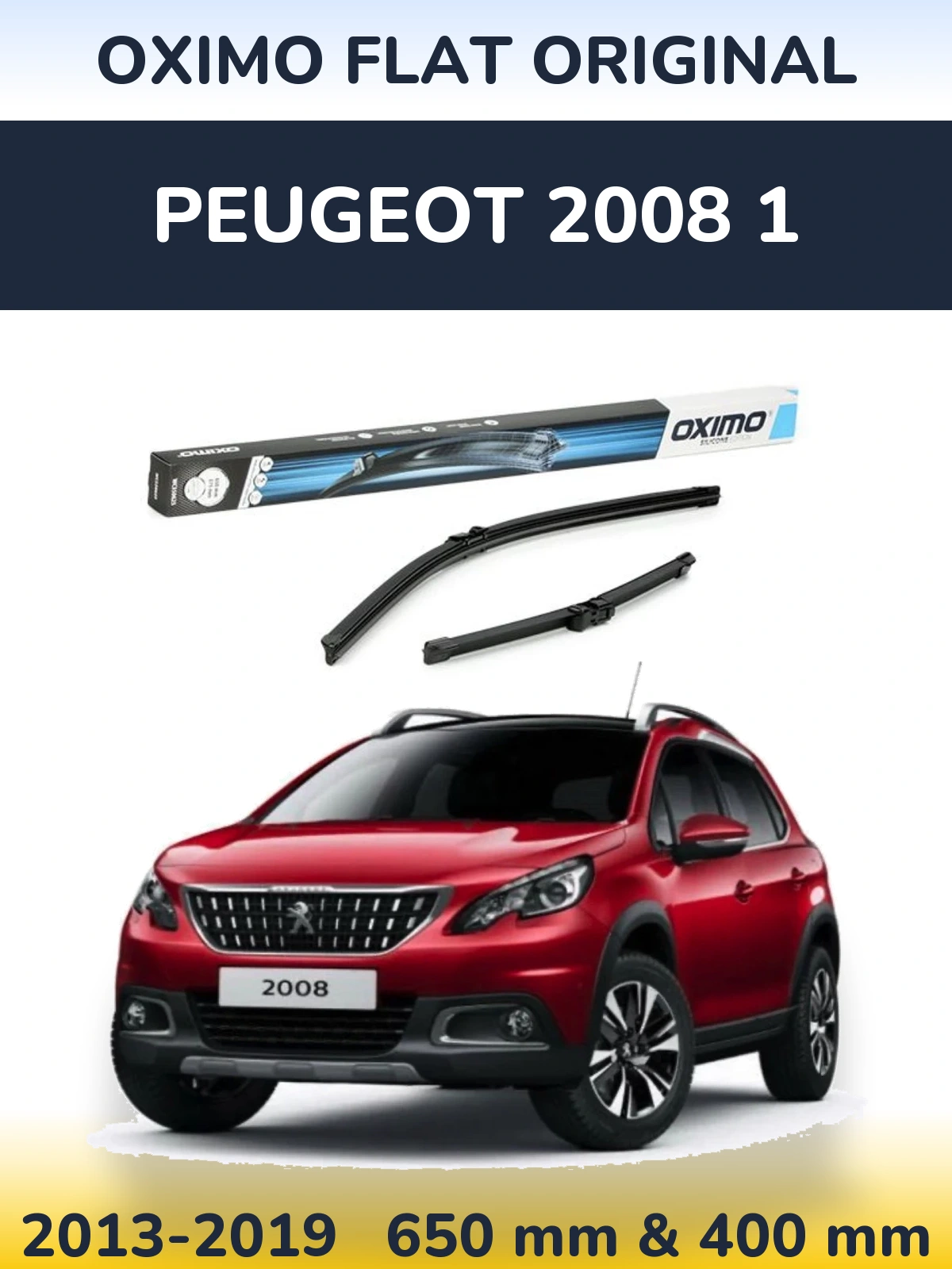 Komplet przednich wycieraczek Oximo Flat Original 650 & 375 mm do Peugeot 2008 1 2013-2019