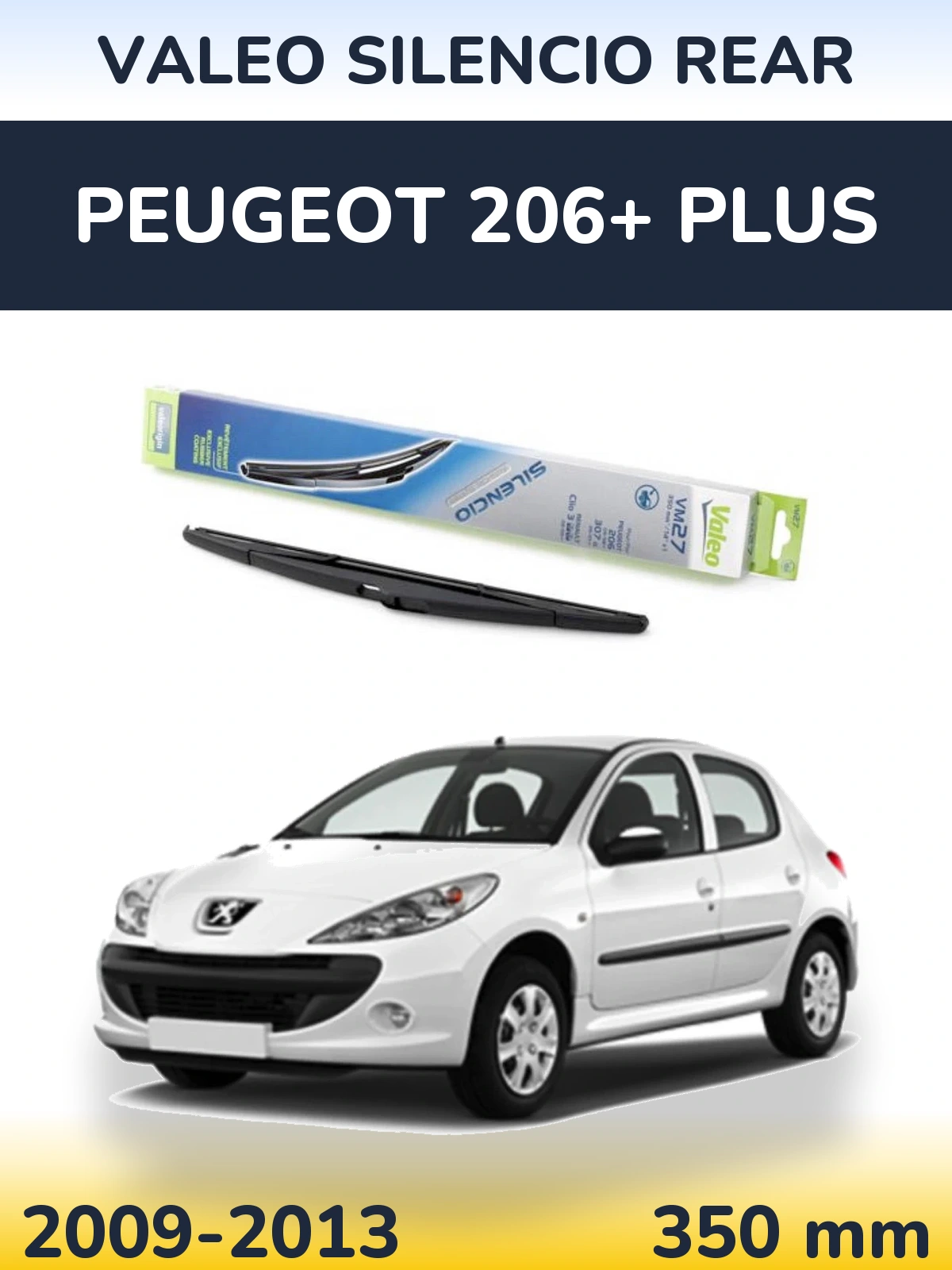 Tylna wycieraczka Valeo Silencio Rear 350 mm do Peugeot 206+ Plus 2009-2013