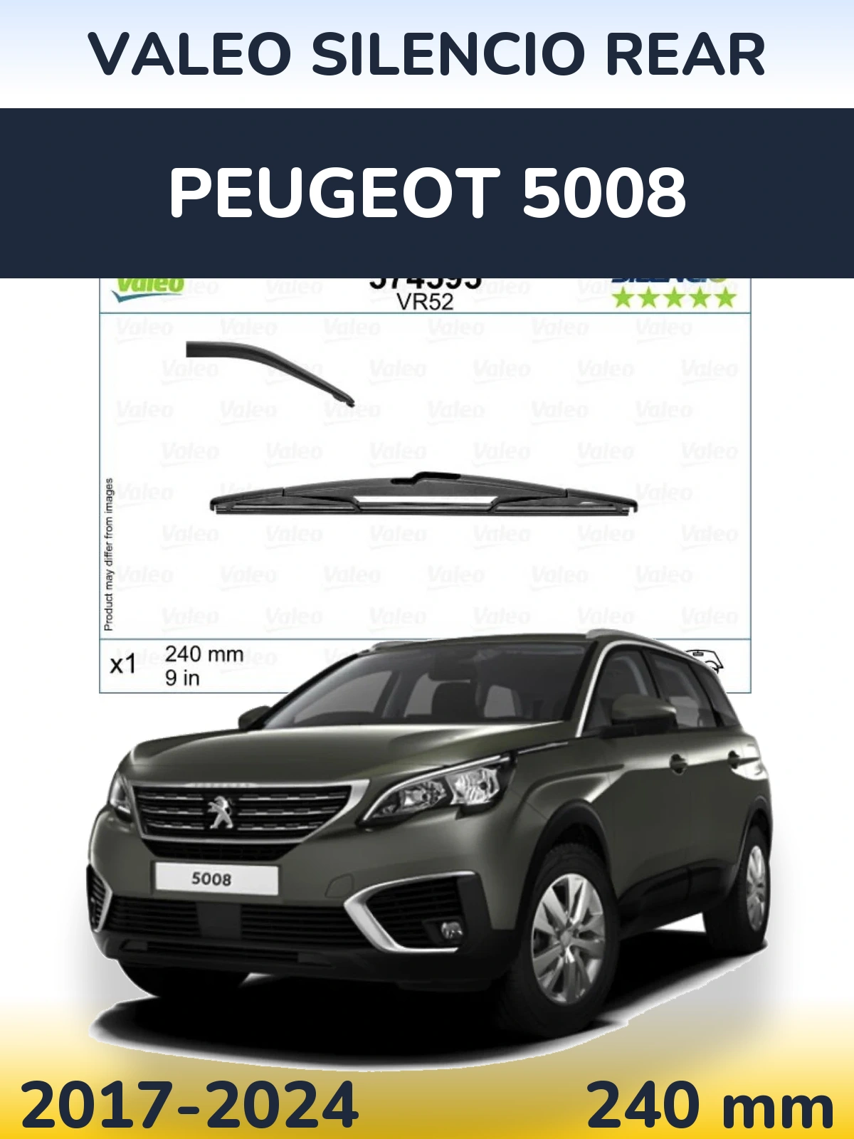 Tylna wycieraczka Valeo Silencio Rear 240 mm do Peugeot 5008 2017-2024