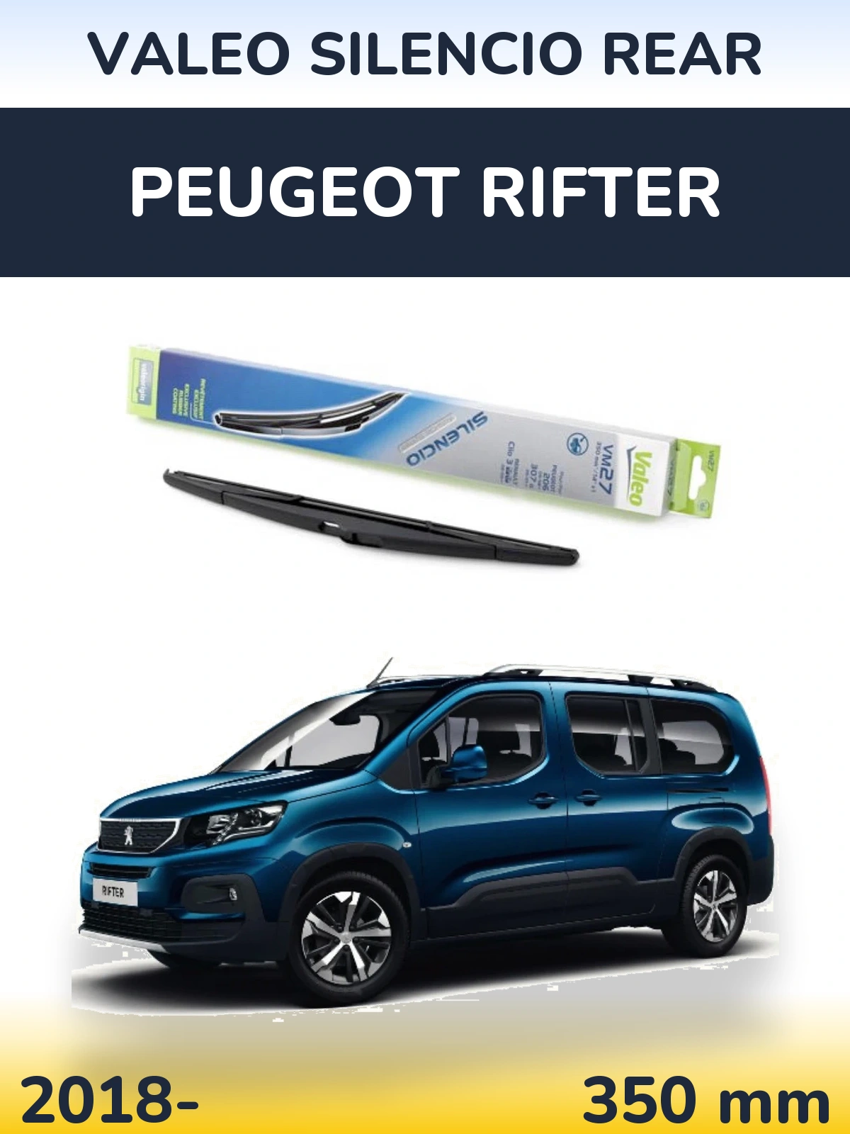 Tylna wycieraczka Valeo Silencio Rear 350 mm do Peugeot Rifter 2018-2026