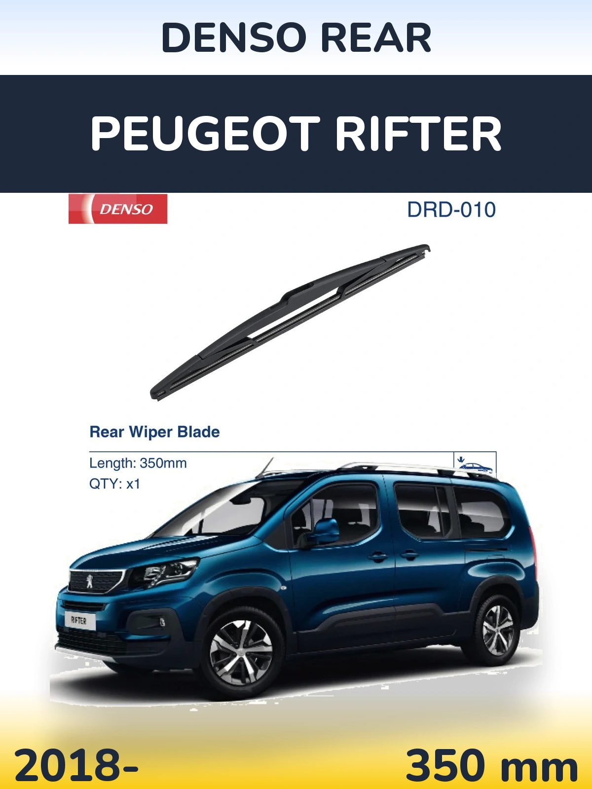 Tylna wycieraczka Denso Rear 350 mm do Peugeot Rifter 2018-2026