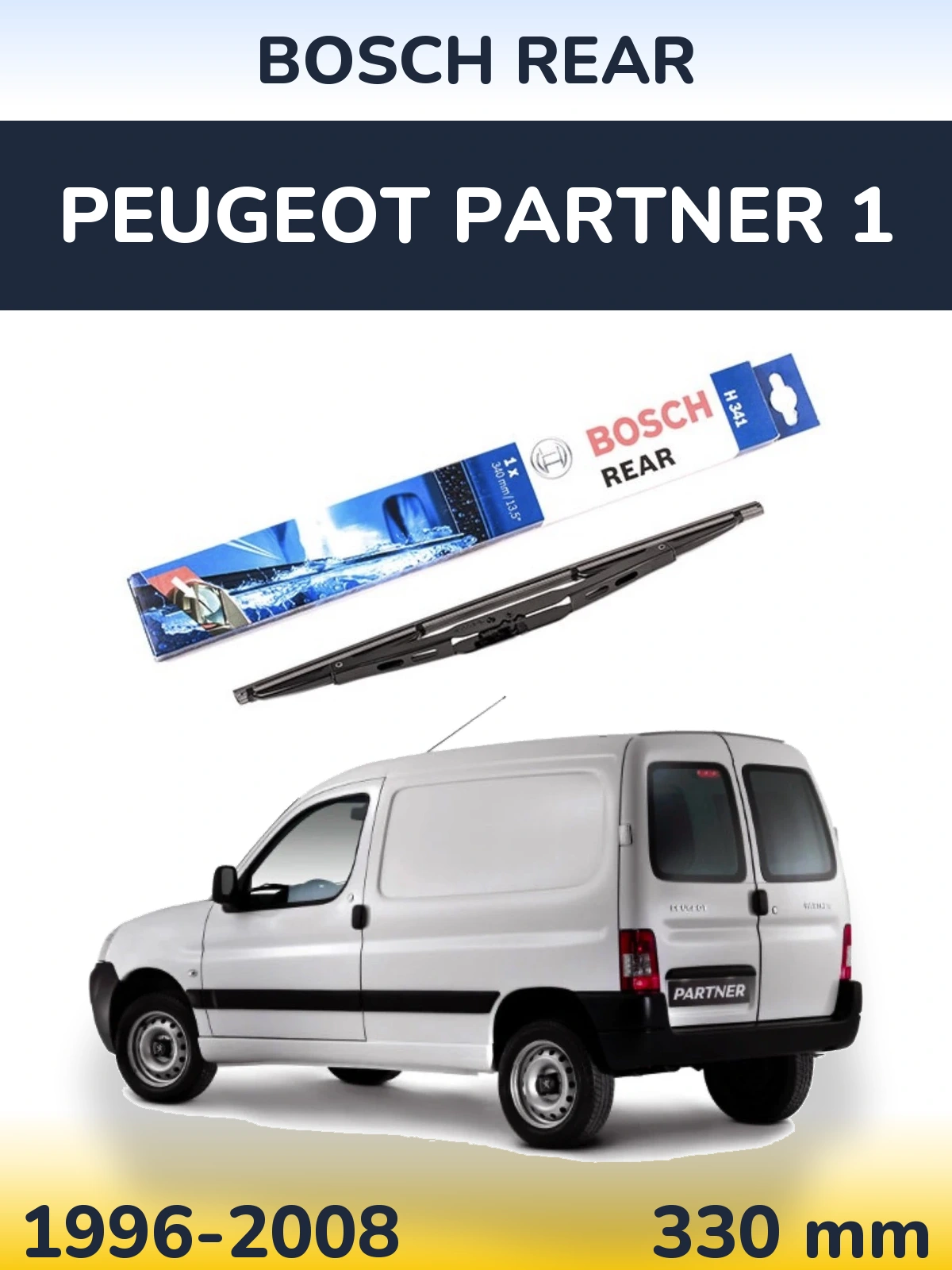Задний дворник BOSCH Rear 340 мм для Peugeot Partner 1 1996-2008