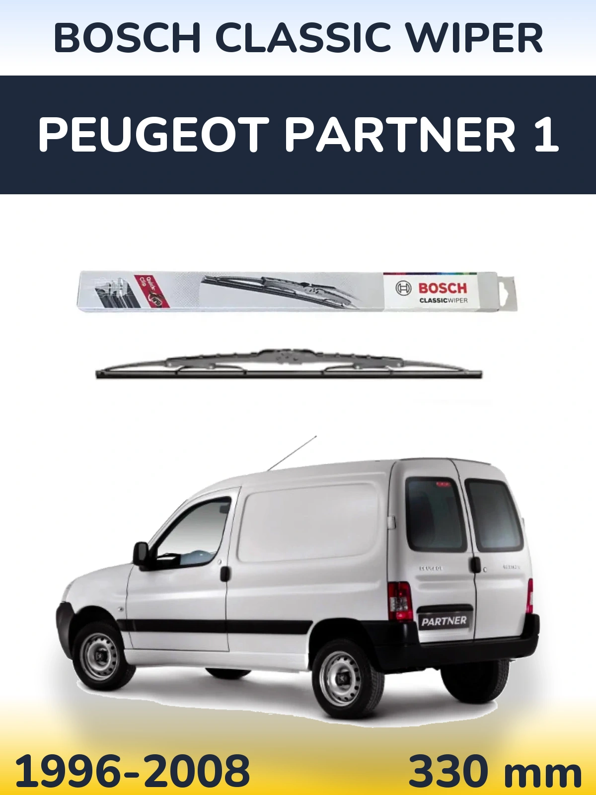 Tylna wycieraczka BOSCH Classic Wiper 340 mm do Peugeot Partner 1 1996-2008