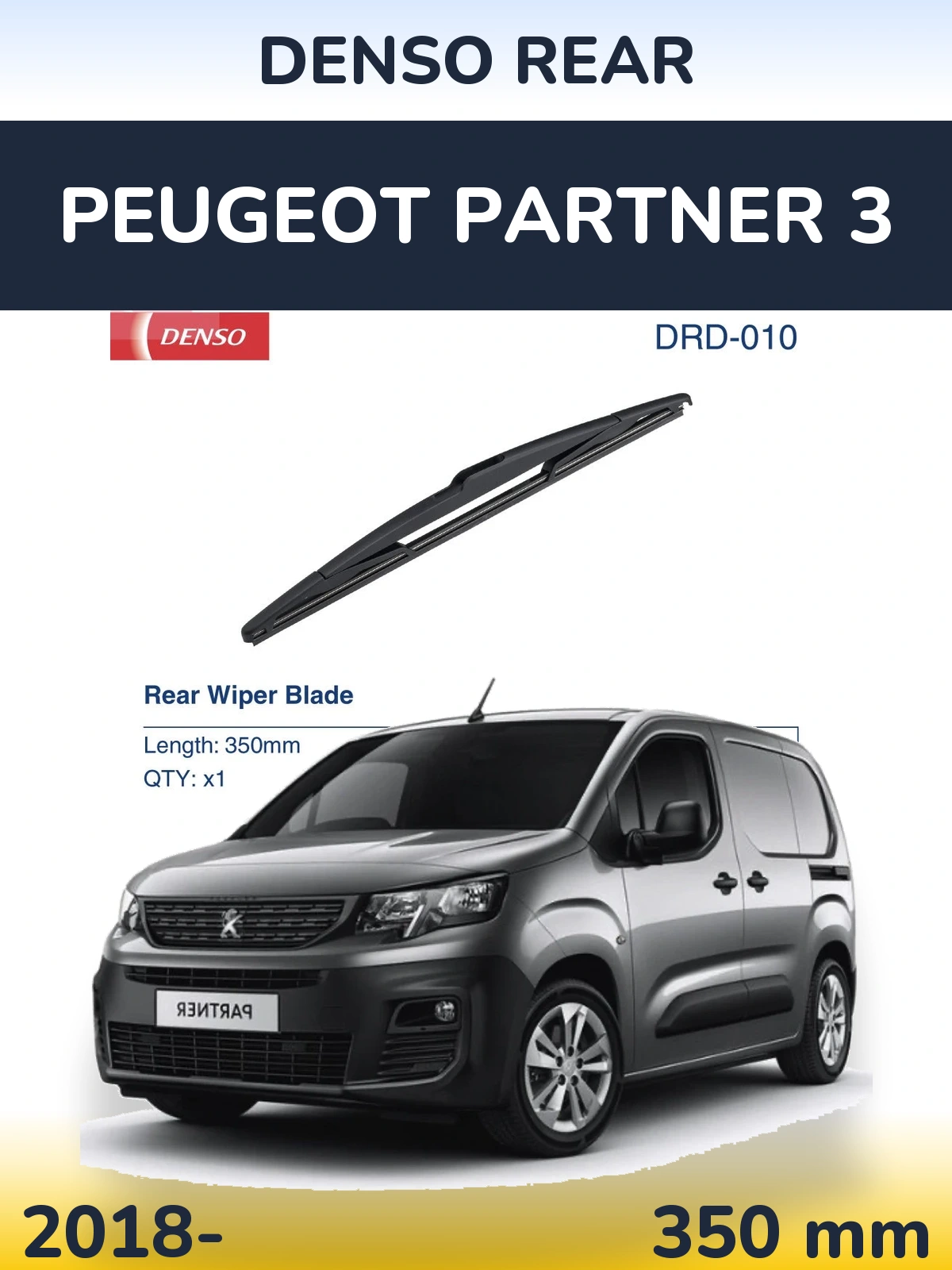 Tylna wycieraczka Denso Rear 350 mm do Peugeot Partner 3 2018-2026