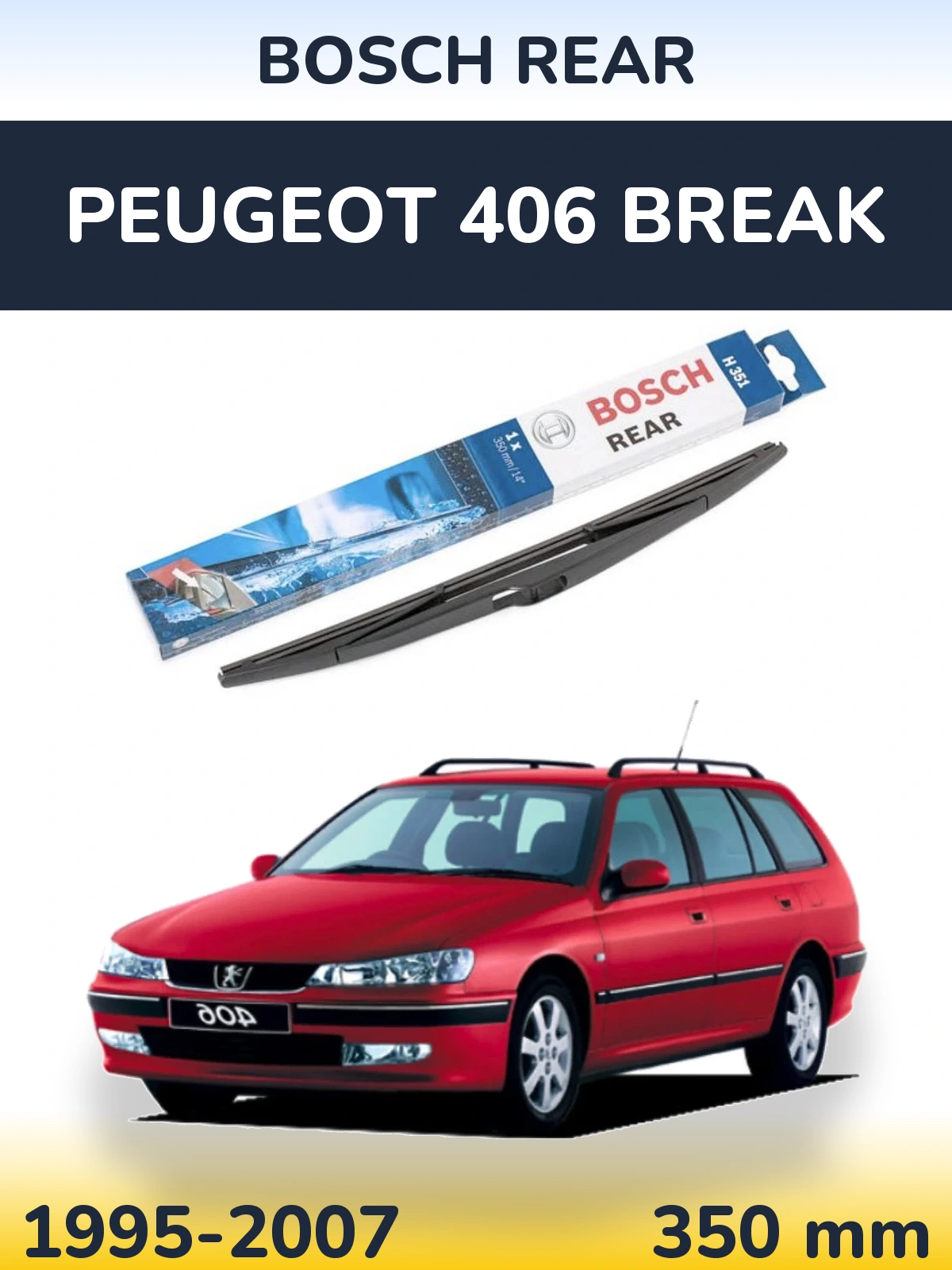 Tylna wycieraczka BOSCH Rear 350 mm do Peugeot 406 Break 1995-2007