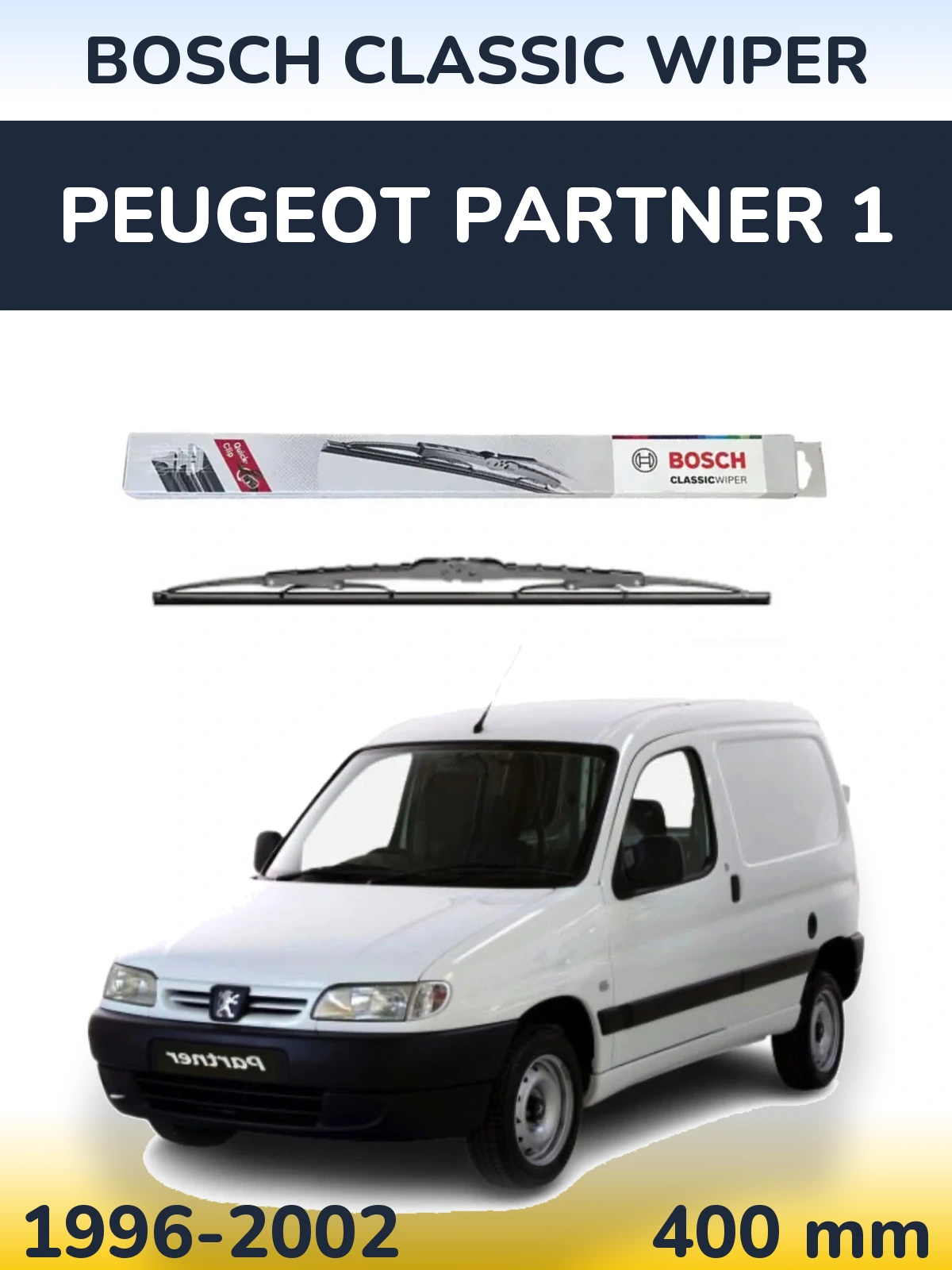 Tylna wycieraczka BOSCH Classic Wiper 400 mm do Peugeot Partner 1 1996-2002