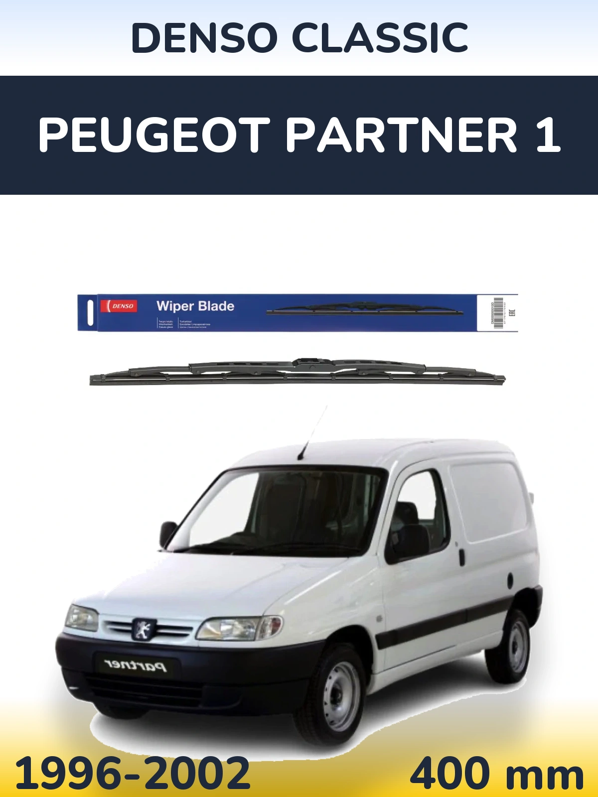 Tylna wycieraczka Denso Classic 400 mm do Peugeot Partner 1 1996-2002