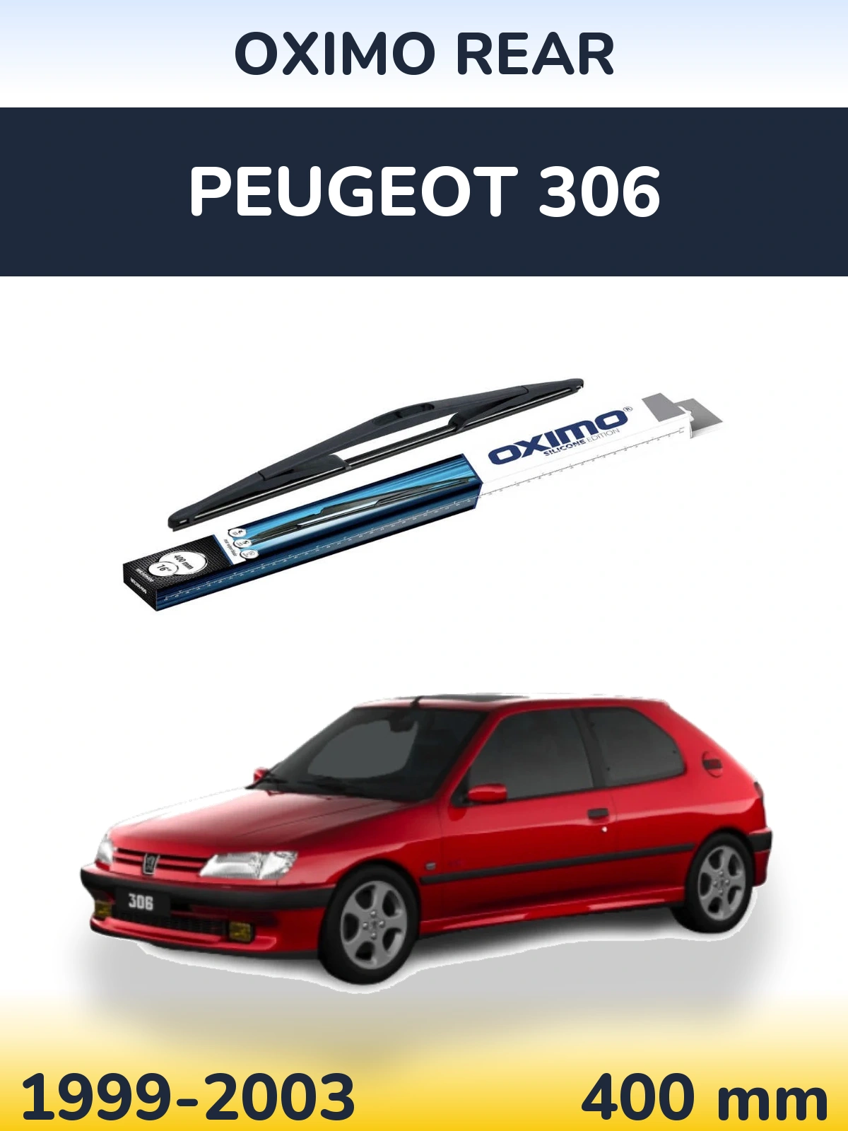 Задний дворник Oximo Rear 400 мм для Peugeot 306 1999-2003