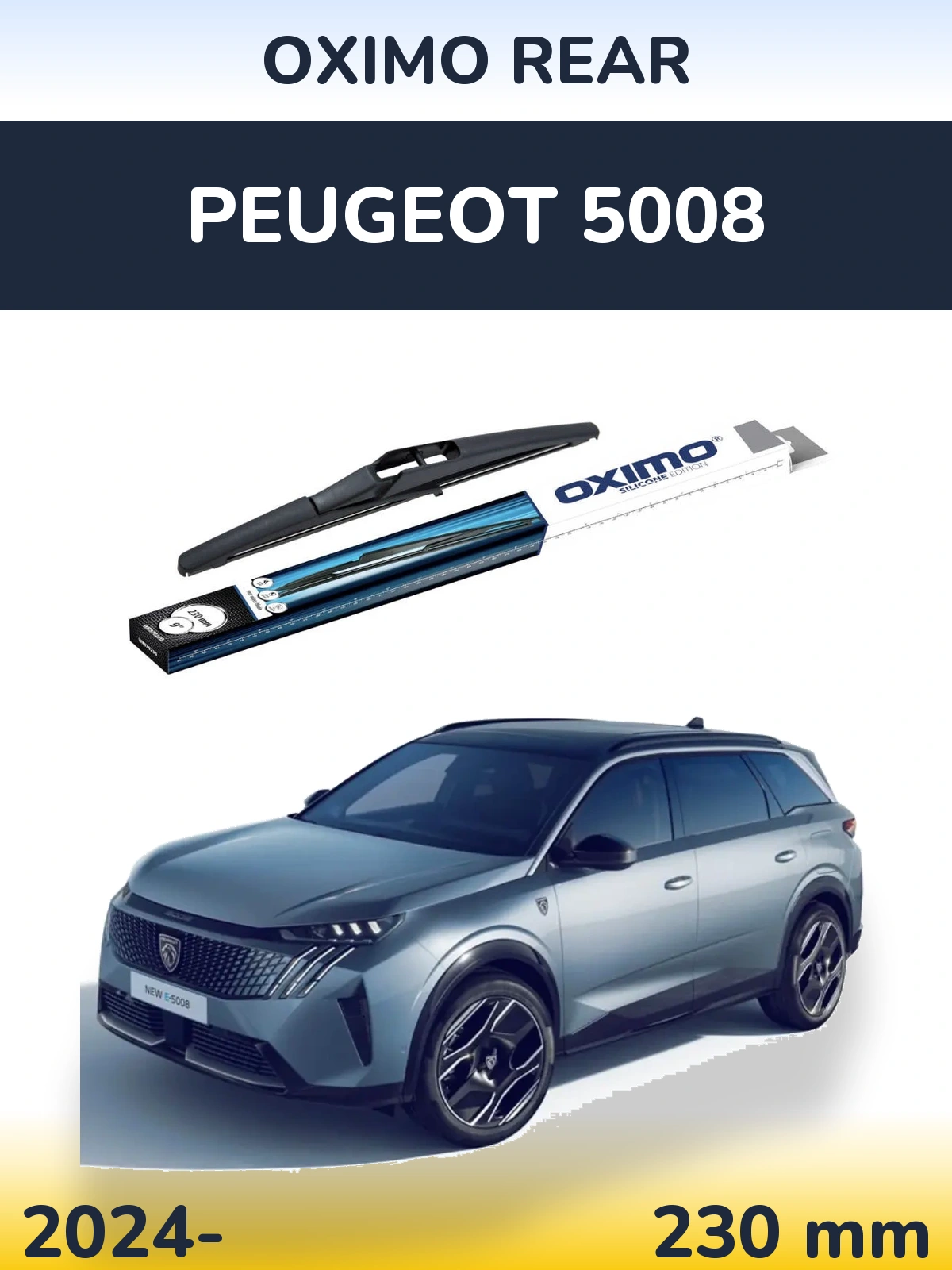 Rear wiper blade Oximo Rear 230 mm for Peugeot 5008 2024-2026