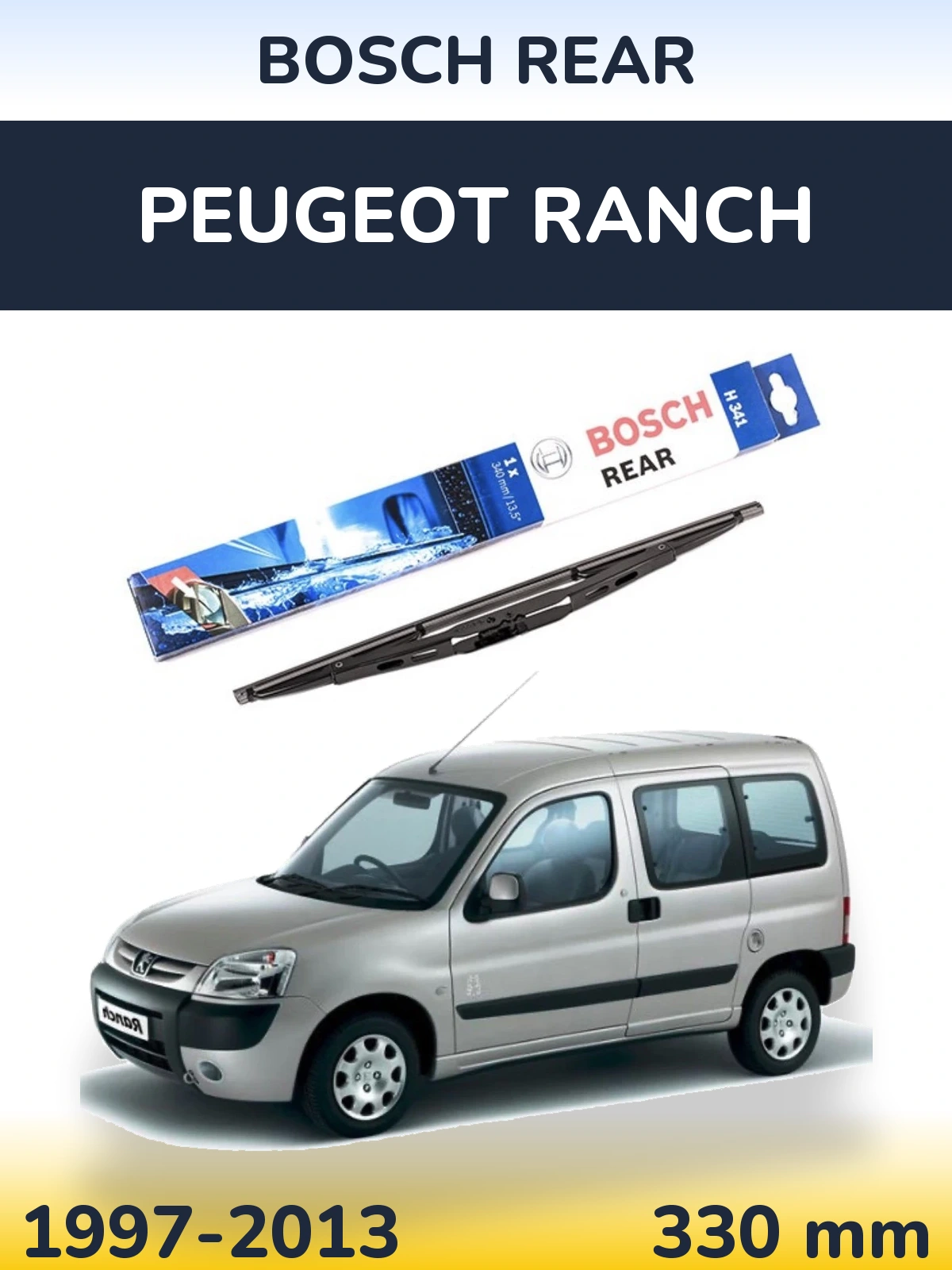 Tylna wycieraczka BOSCH Rear 340 mm do Peugeot Ranch 1997-2013
