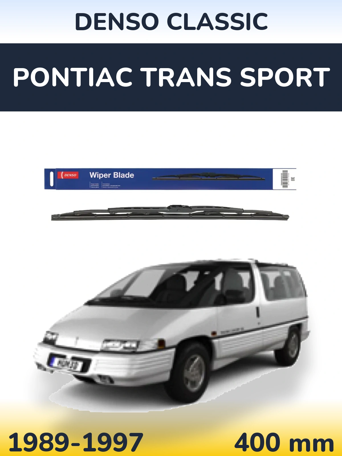 Rear wiper blade Denso Classic 400 mm for Pontiac Trans Sport 1989-1997