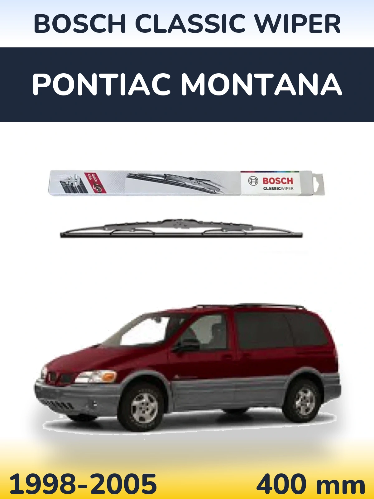 Tylna wycieraczka BOSCH Classic Wiper 400 mm do Pontiac Montana 1998-2005