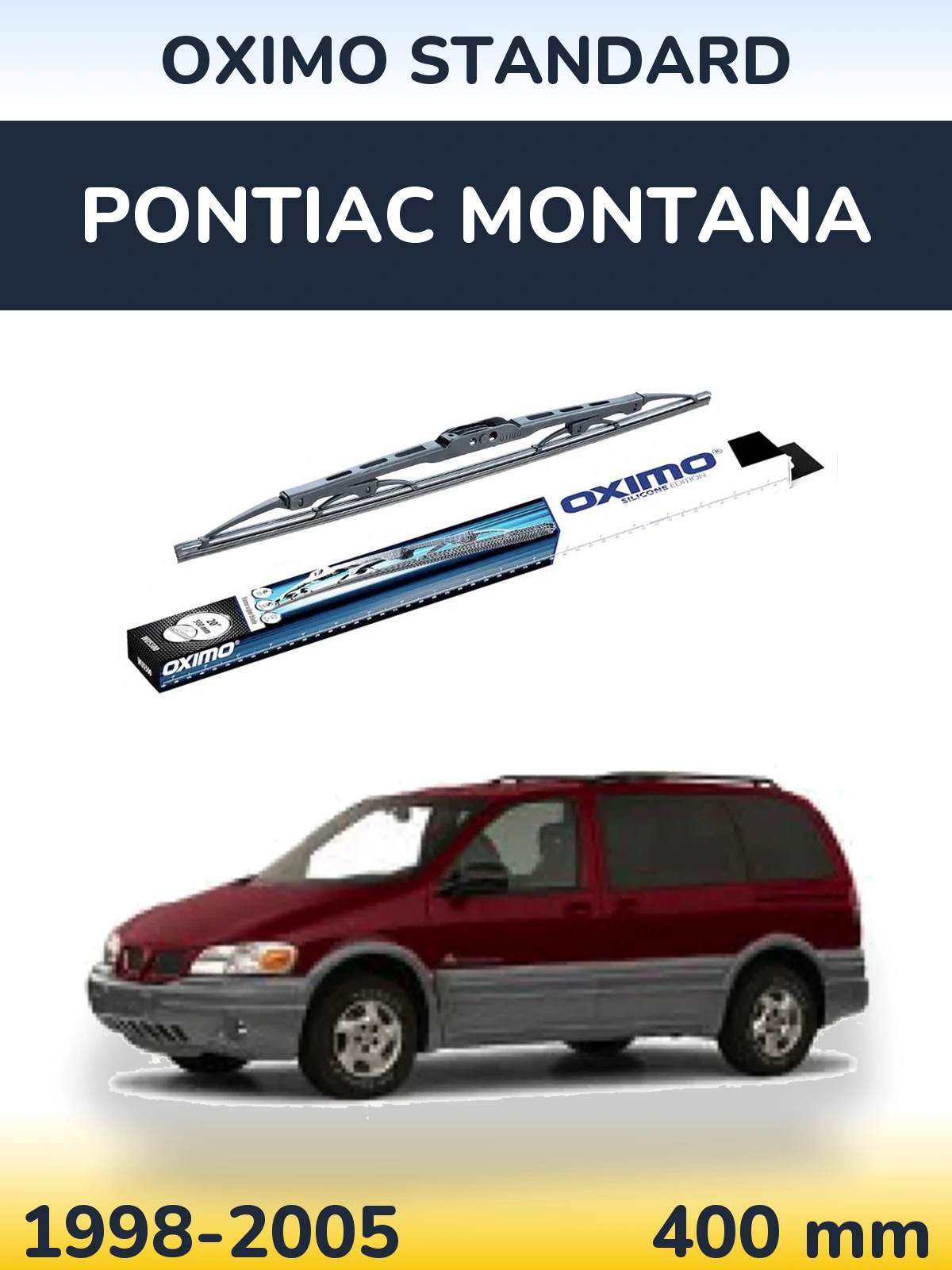 Rear wiper blade Oximo Standard 400 mm for Pontiac Montana 1998-2005