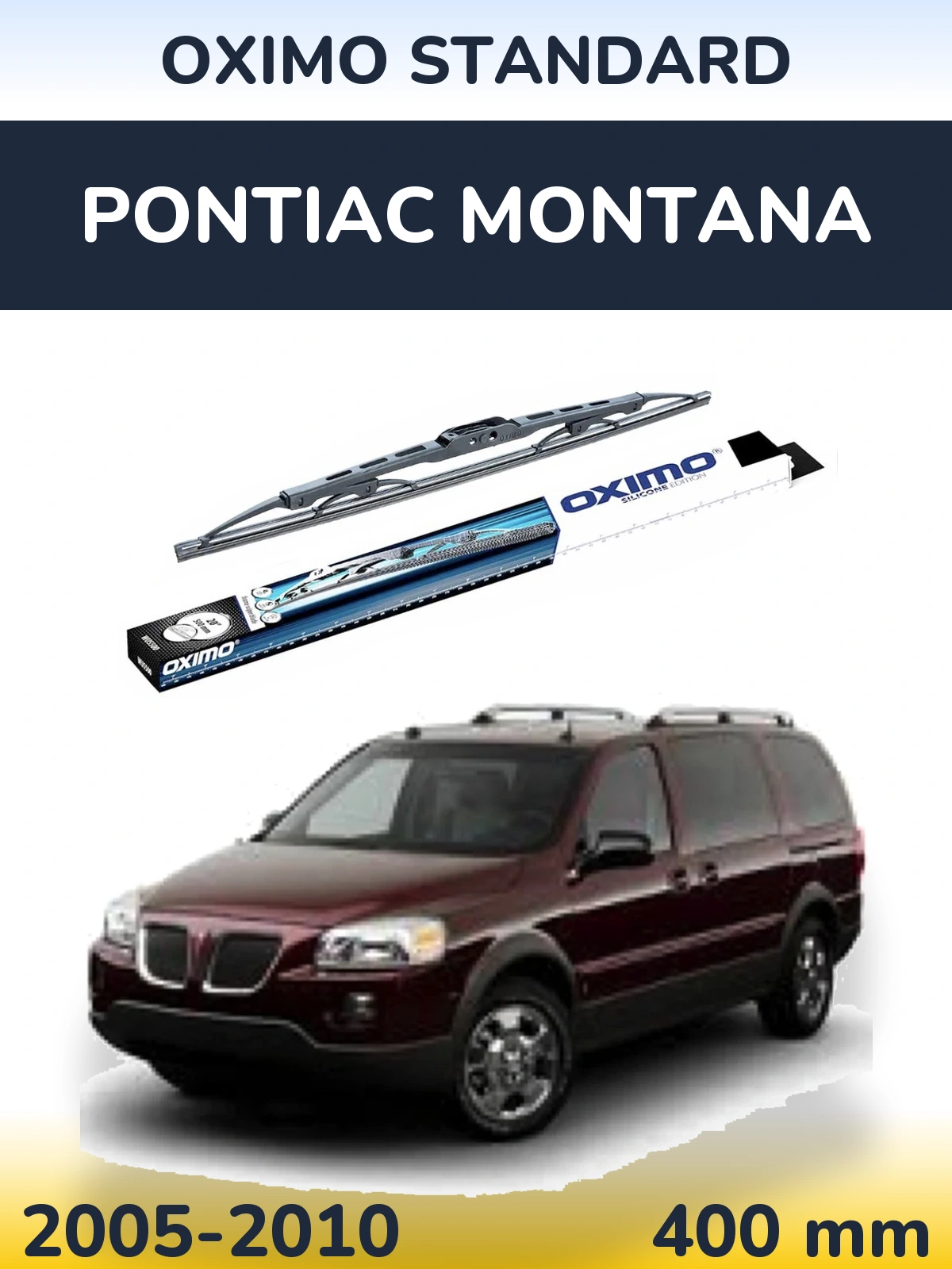 Rear wiper blade Oximo Standard 400 mm for Pontiac Montana 2005-2010