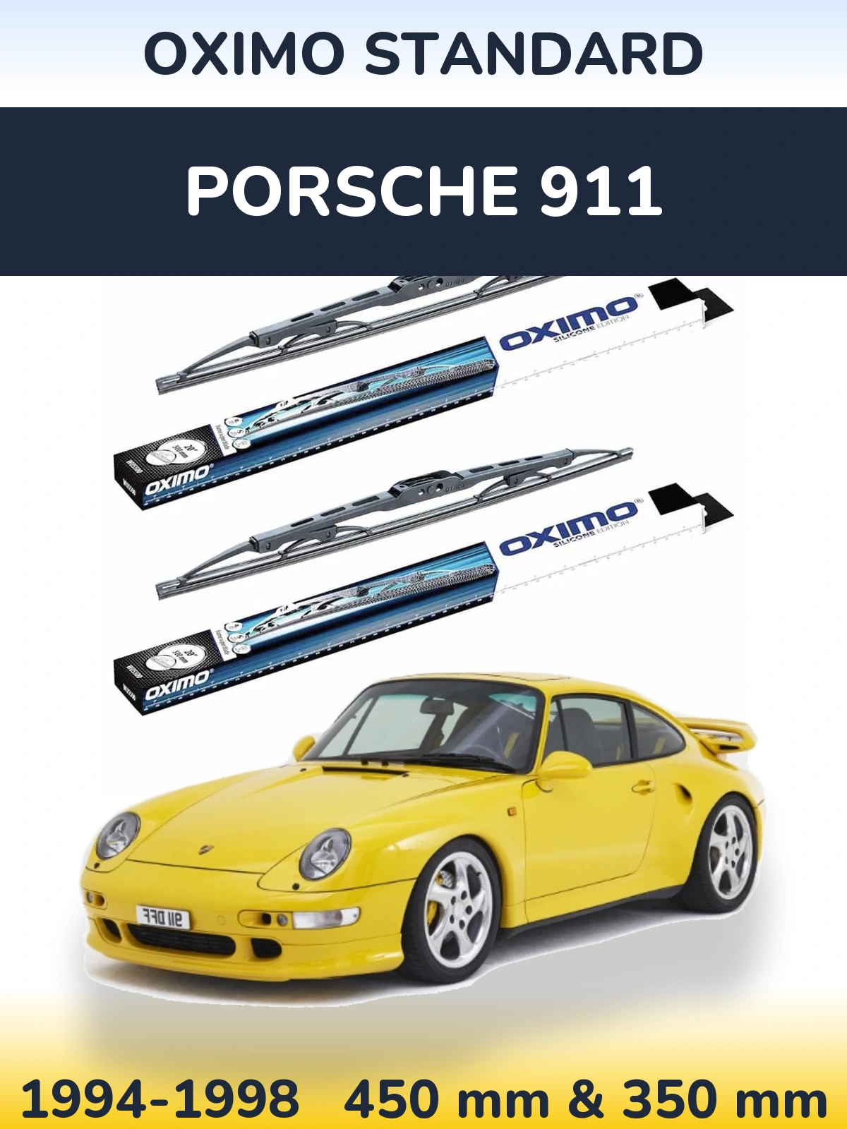 Komplet przednich wycieraczek Oximo Standard 450 & 350 mm do Porsche 911 1994-1998