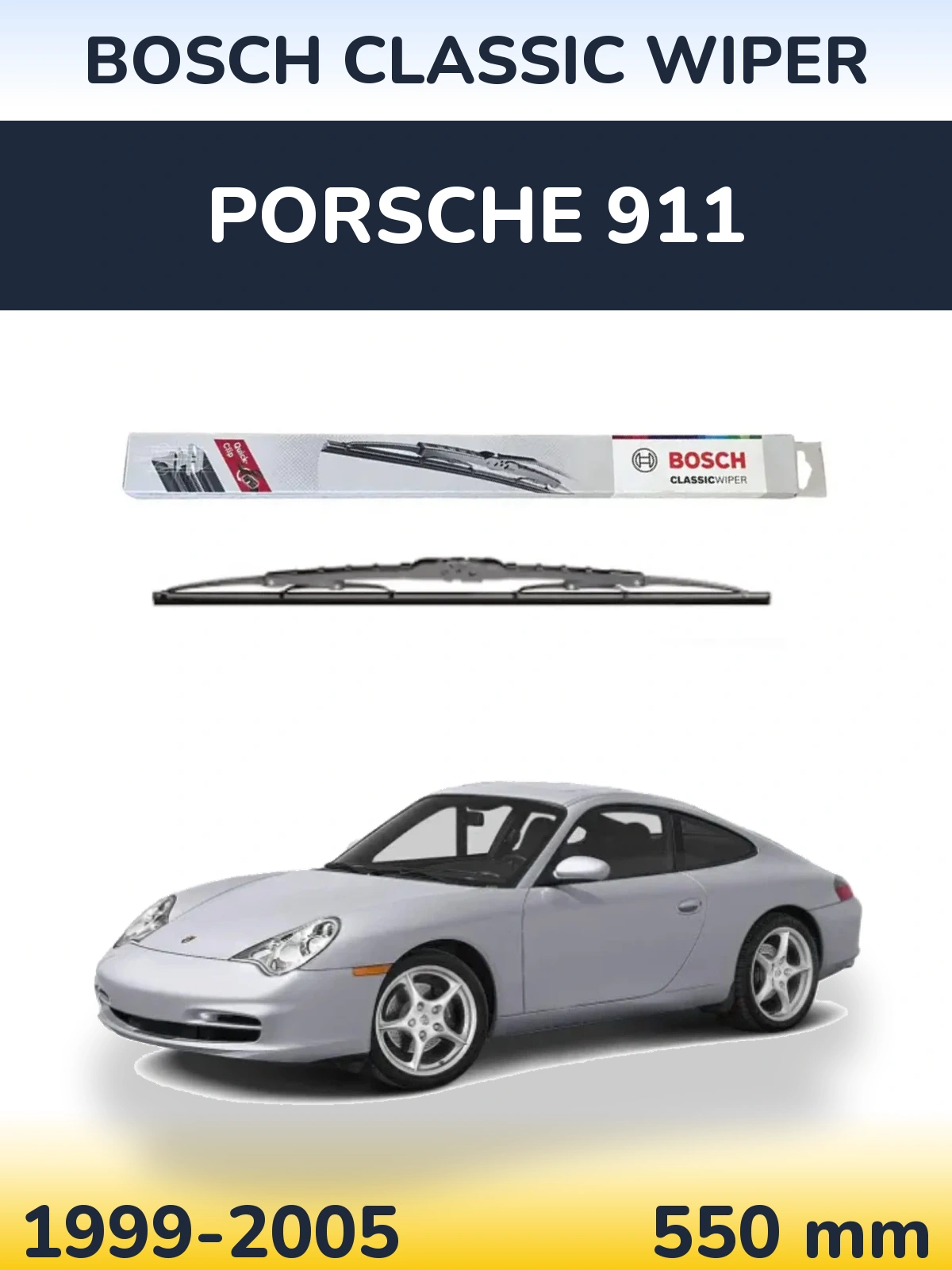 Tylna wycieraczka BOSCH Classic Wiper 550 mm do Porsche 911 1999-2005