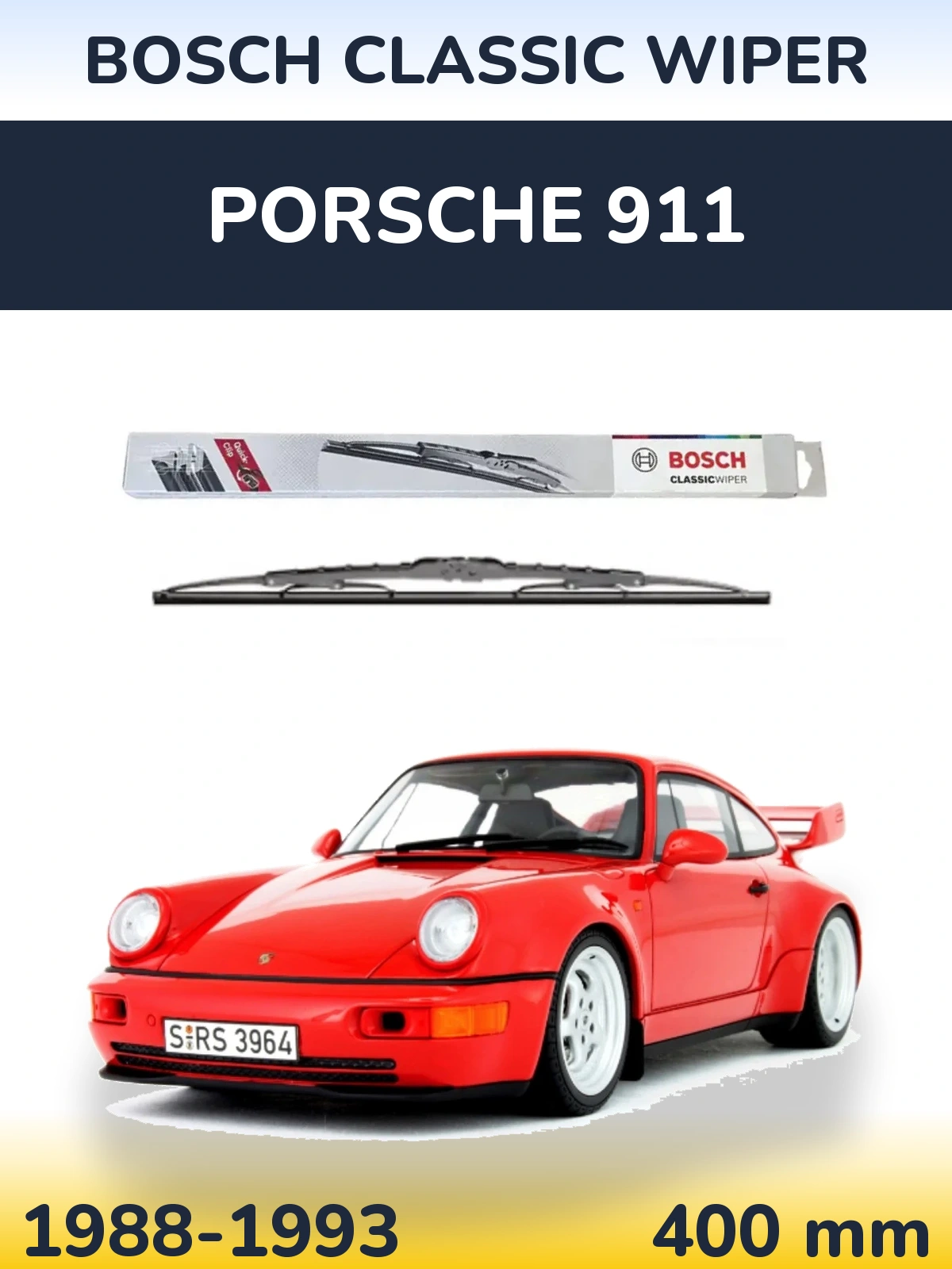 Tylna wycieraczka BOSCH Classic Wiper 400 mm do Porsche 911 1988-1993