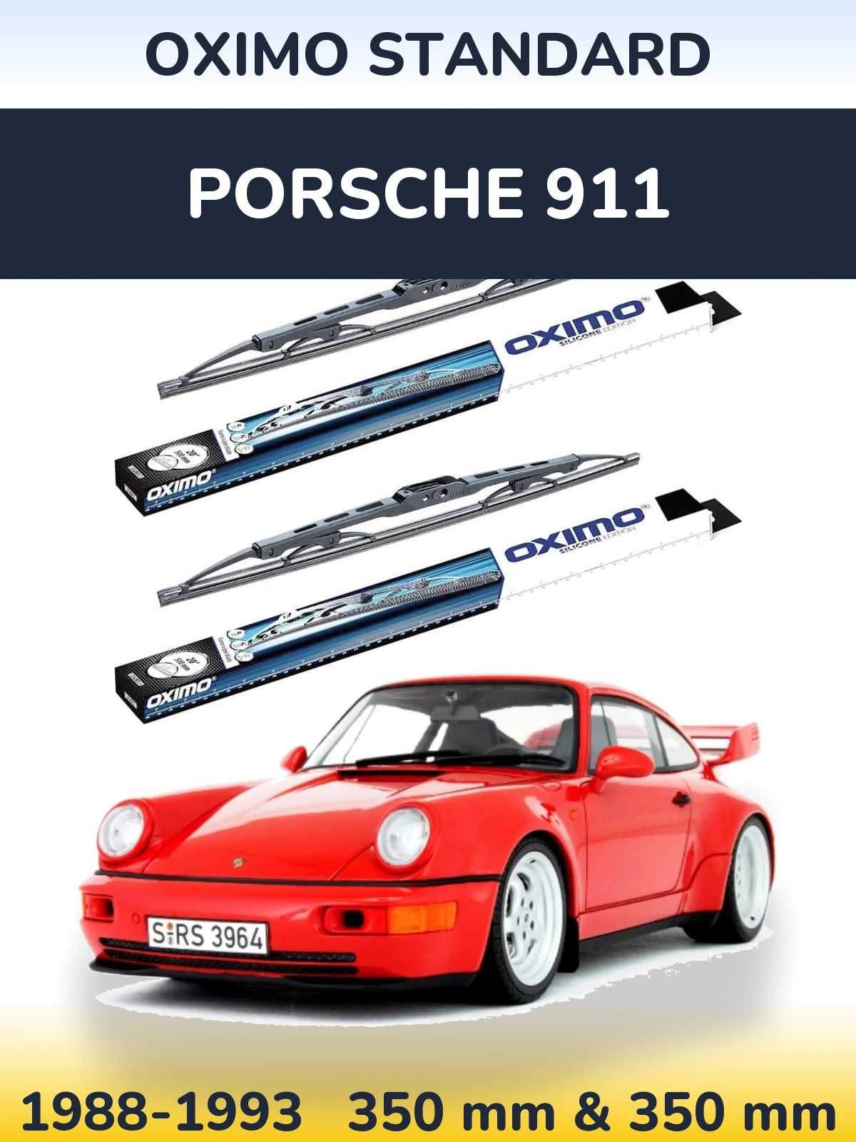 Komplet przednich wycieraczek Oximo Standard 350 & 350 mm do Porsche 911 1988-1993