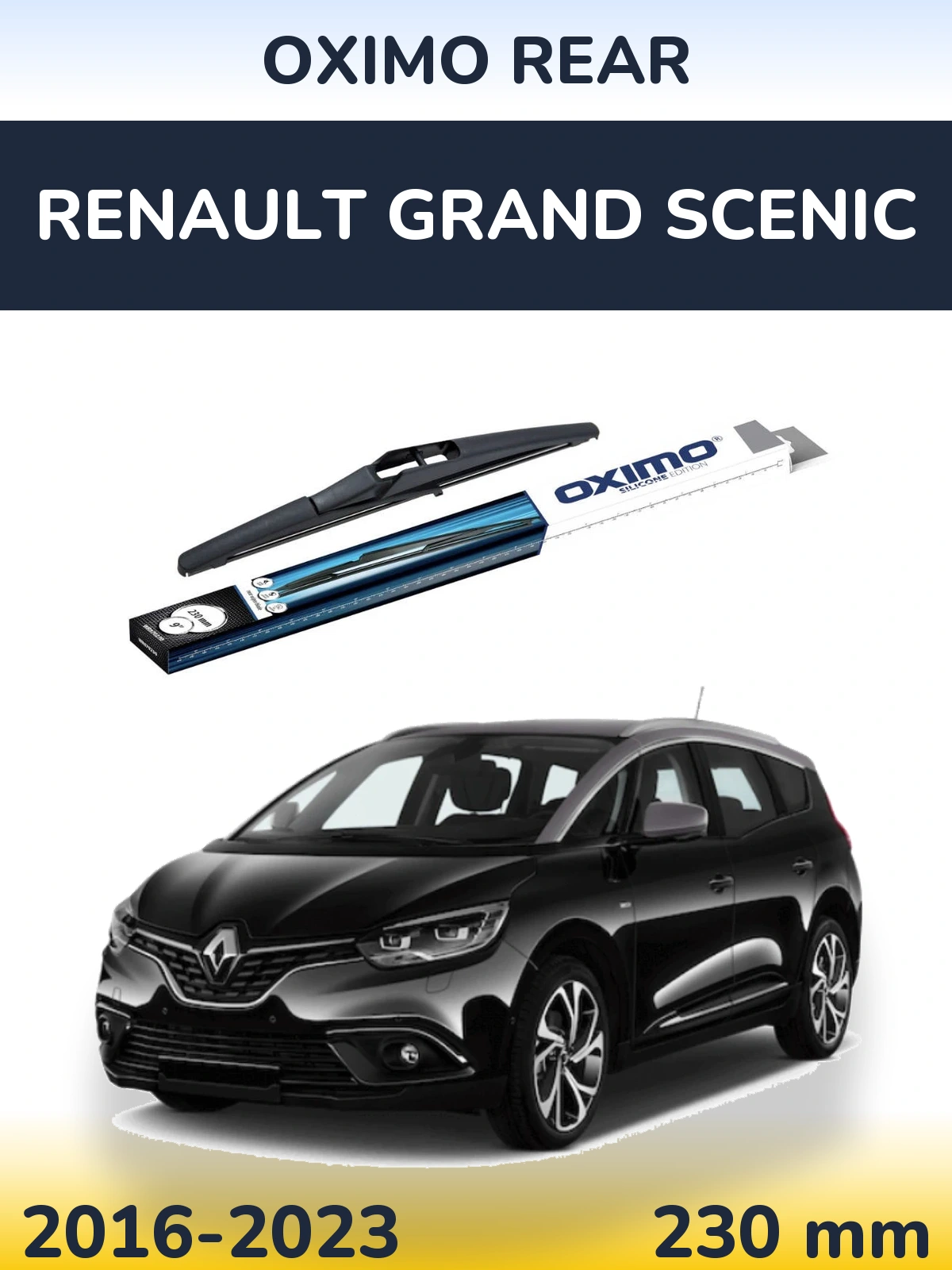 Задний дворник Oximo Rear 230 мм для Renault Grand Scenic 2016-2023