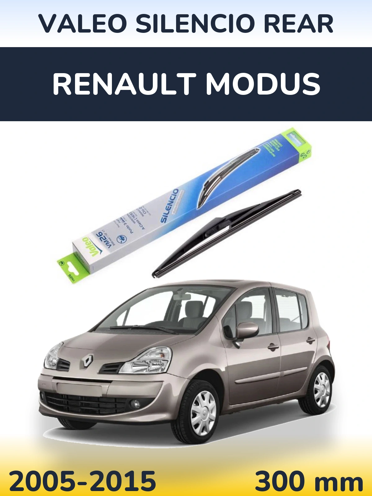 Rear wiper blade Valeo Silencio Rear 300 mm for Renault Modus 2005-2015